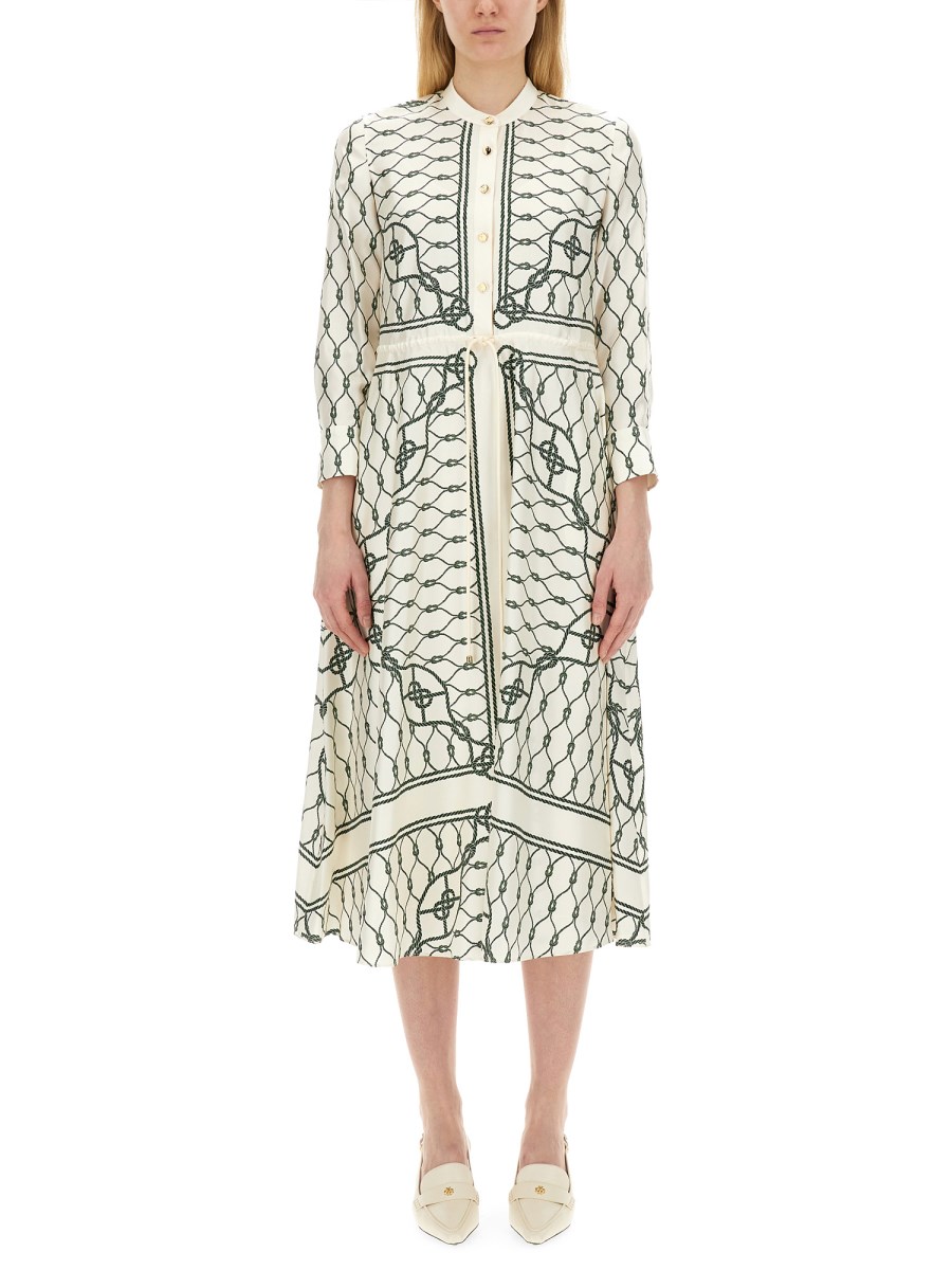 【関税&送料込】Tory Burch Printed Silk Chemisier Dress TORY BURCH - PRINTED SILK CHEMISIER - Eleonora Bonucci