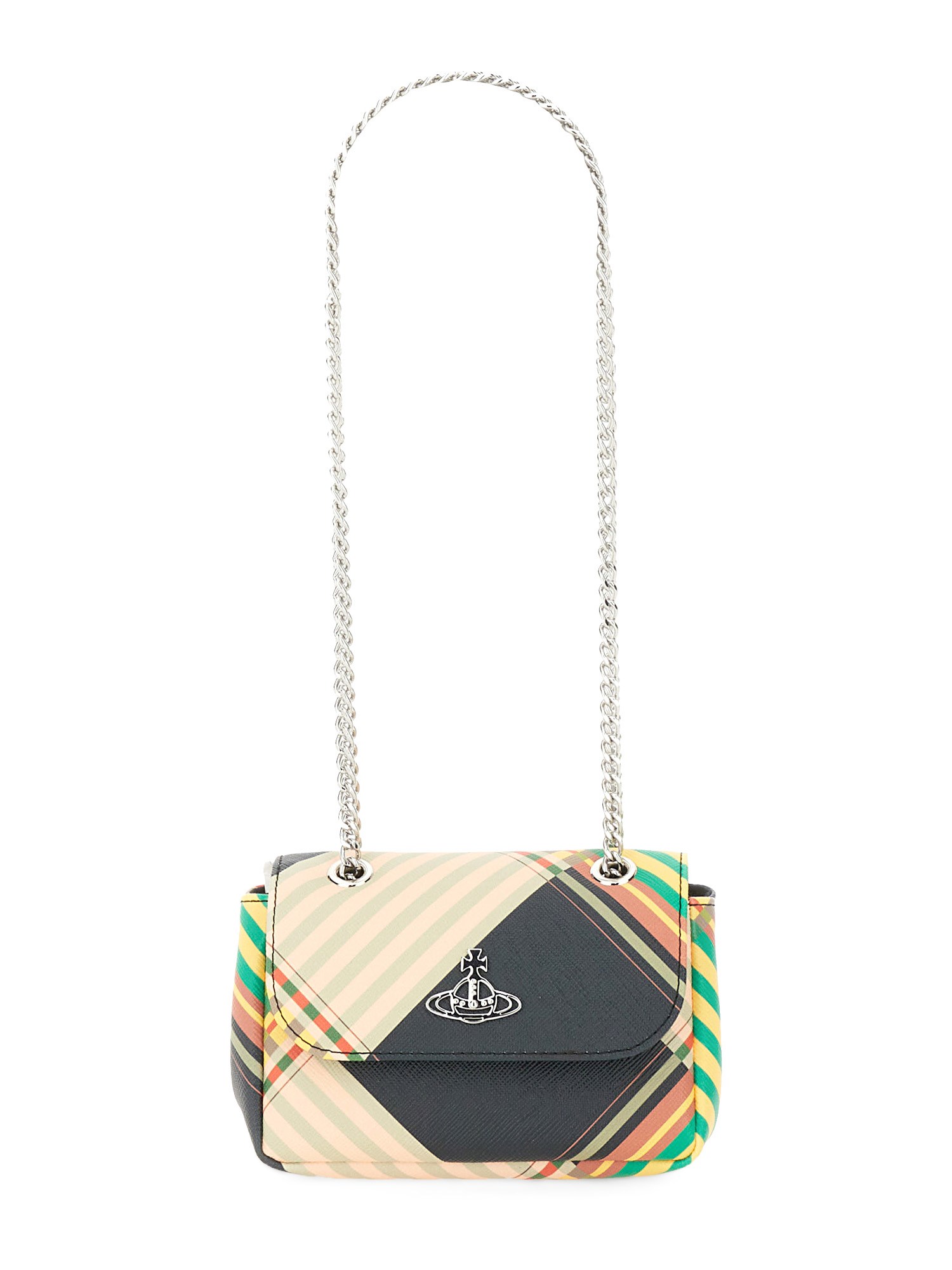 Shop Vivienne Westwood Small Bag With Chain In Multicolour