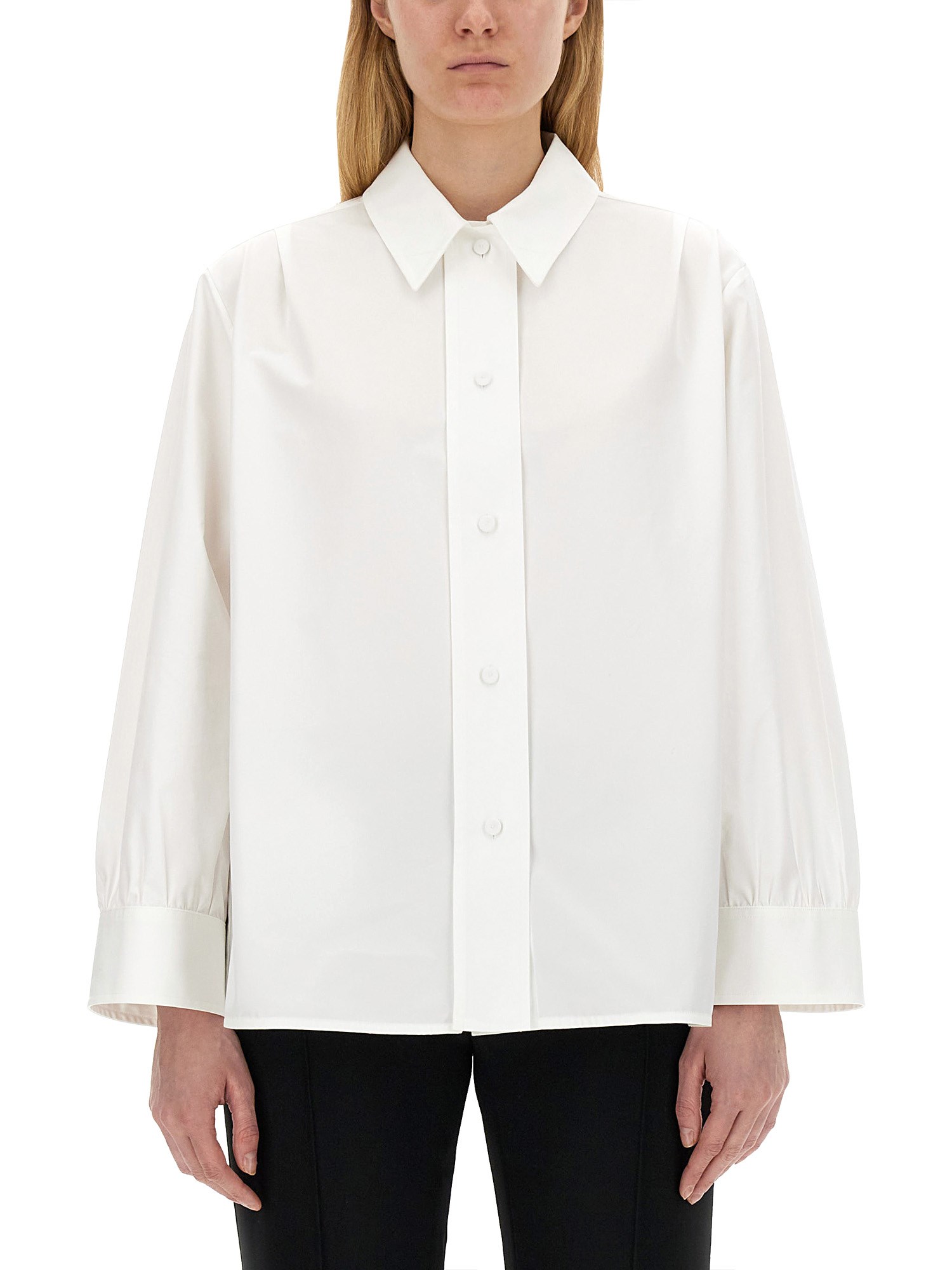 Shop Jil Sander Shirt With Cotton In White