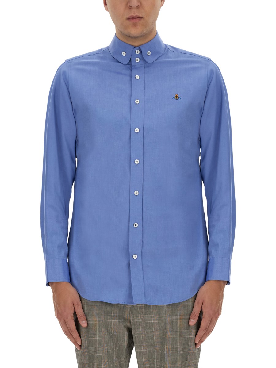 VIVIENNE WESTWOOD CAMICIA "KRALL" BUTTON DOWN IN COTONE