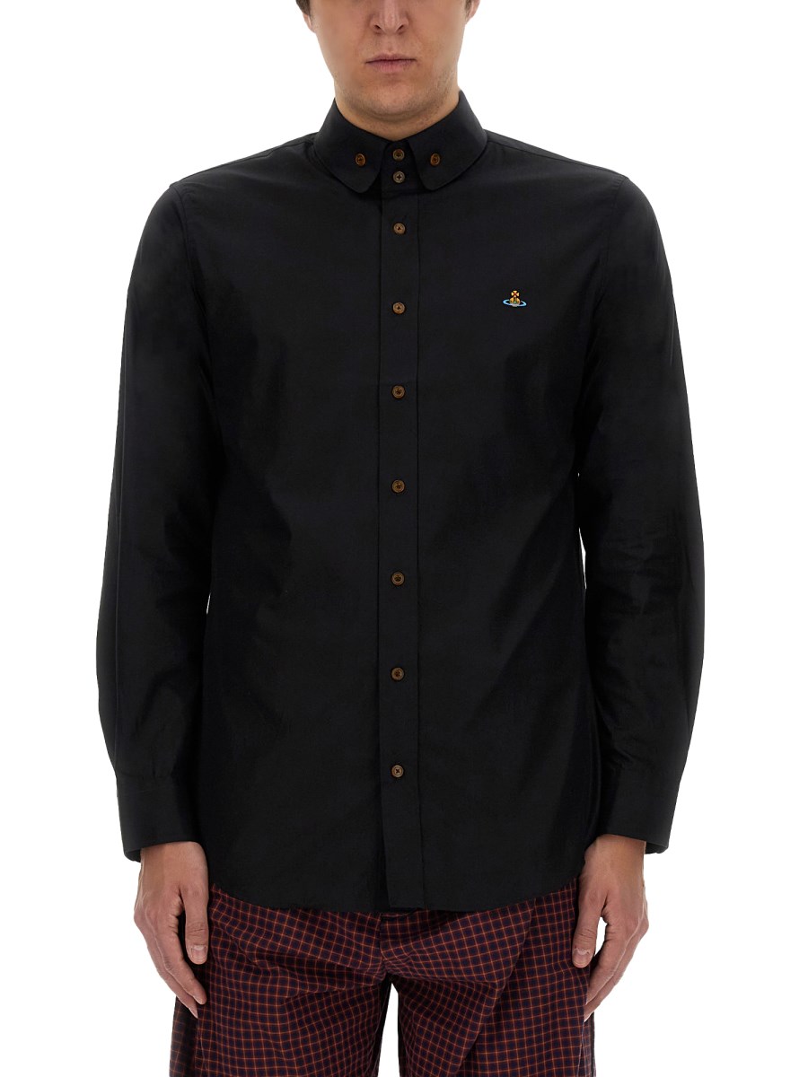 VIVIENNE WESTWOOD CAMICIA "KRALL" BUTTON DOWN IN COTONE