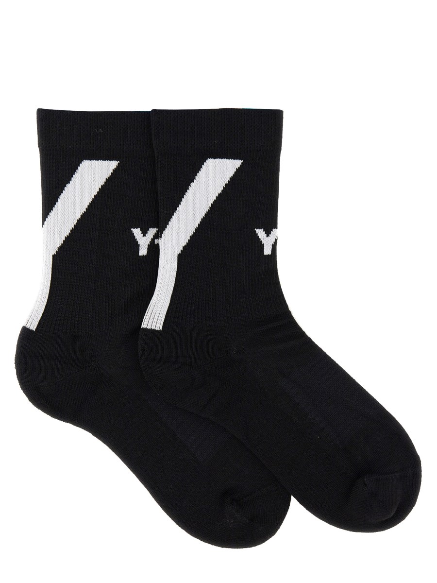 Y - 3 CALZINO IN COTONE CON RICAMO LOGO