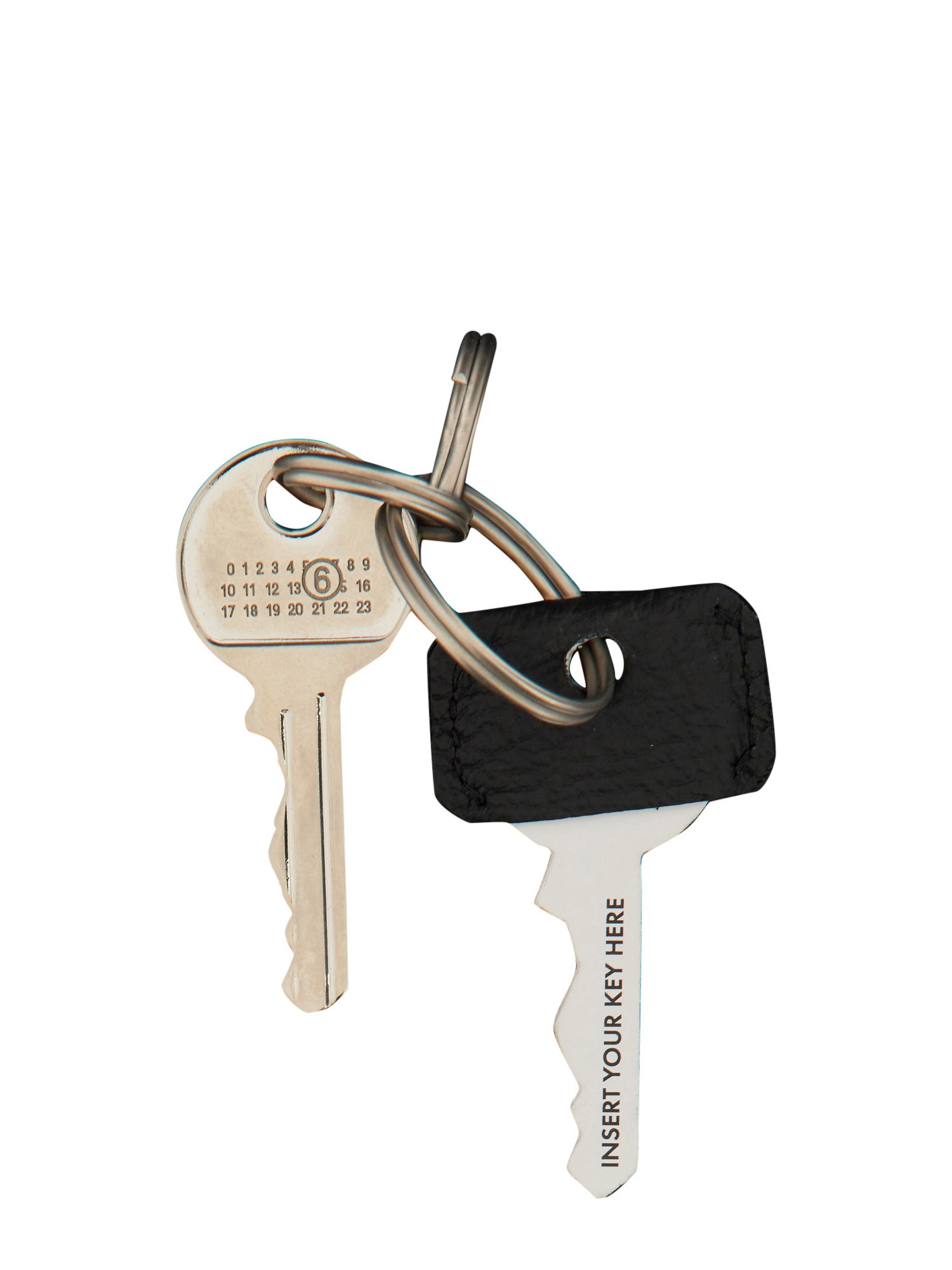 Shop Mm6 Maison Margiela "numeric Signature" Keychain In Silver