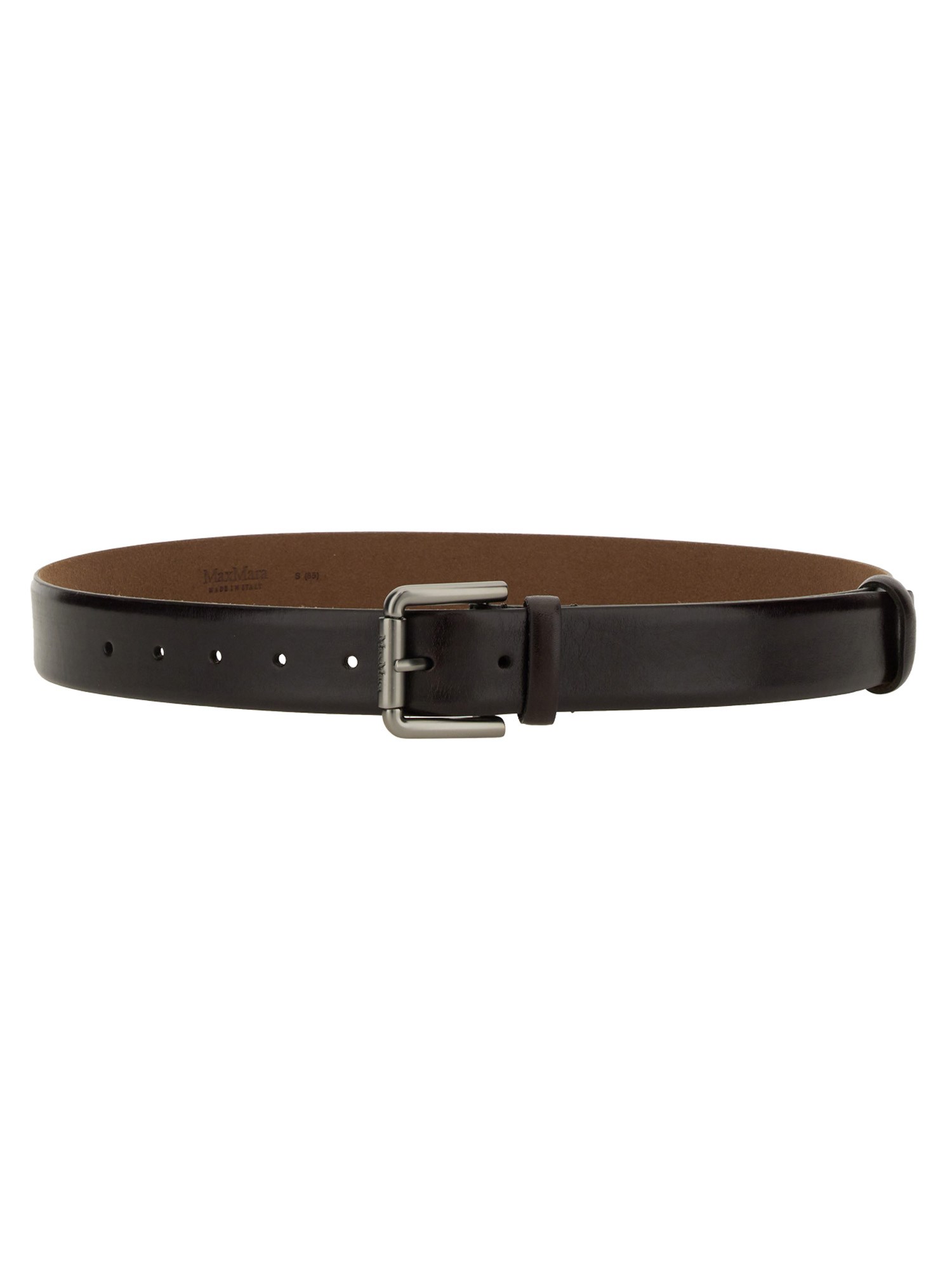 Shop Max Mara Belt With Buckle In Brown