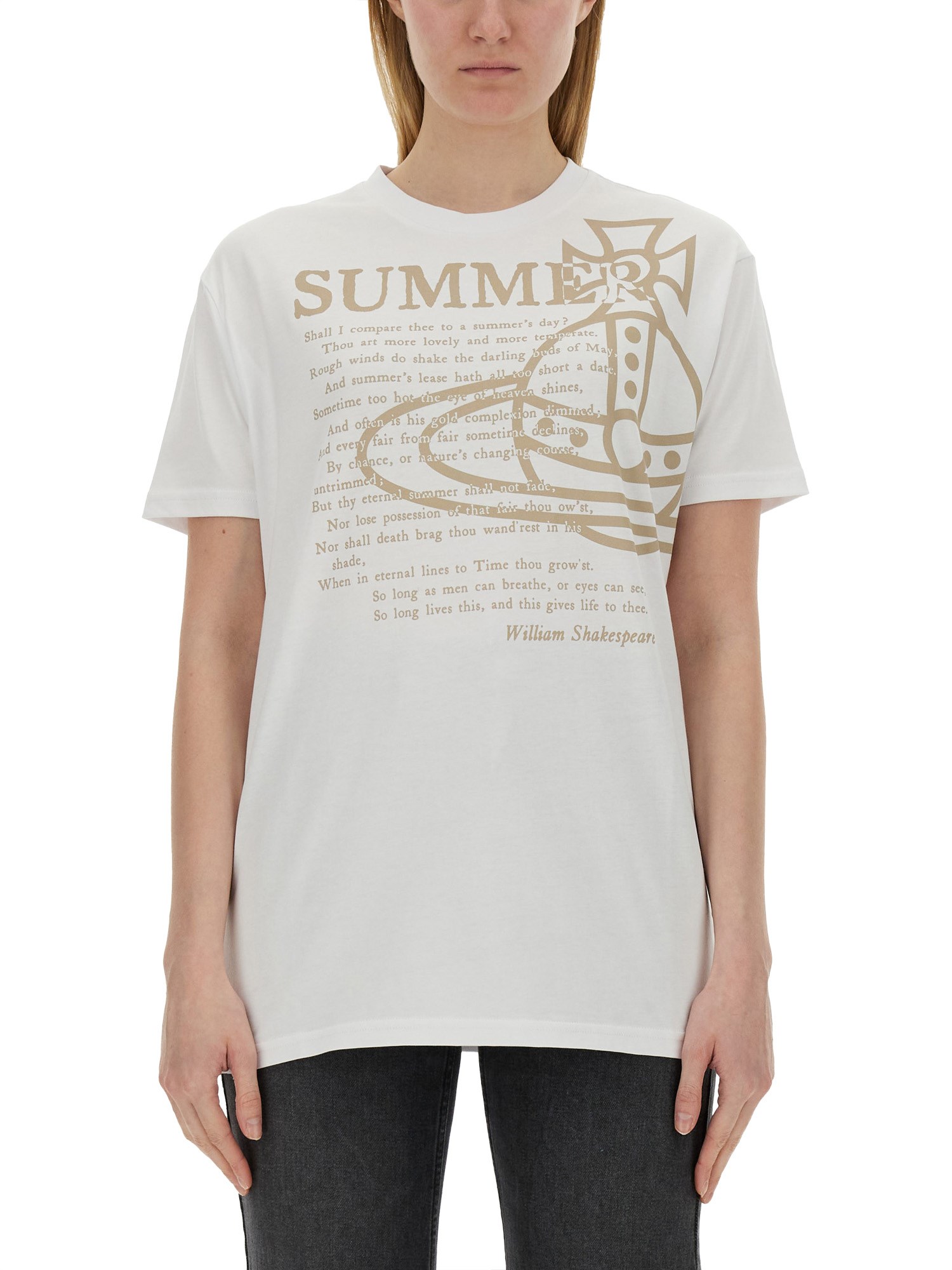 Shop Vivienne Westwood "summer Classic" T-shirt In White