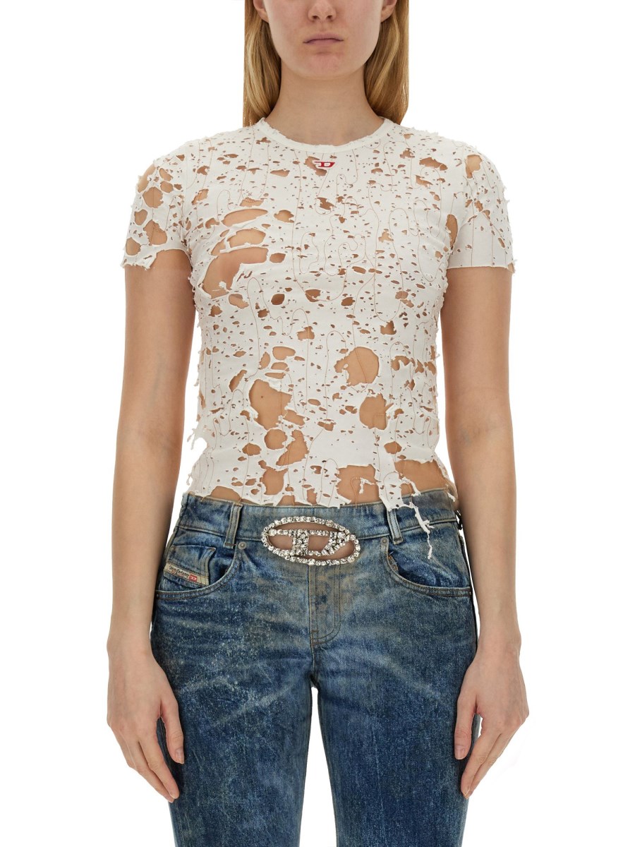 DIESEL T-SHIRT DISTRESSED