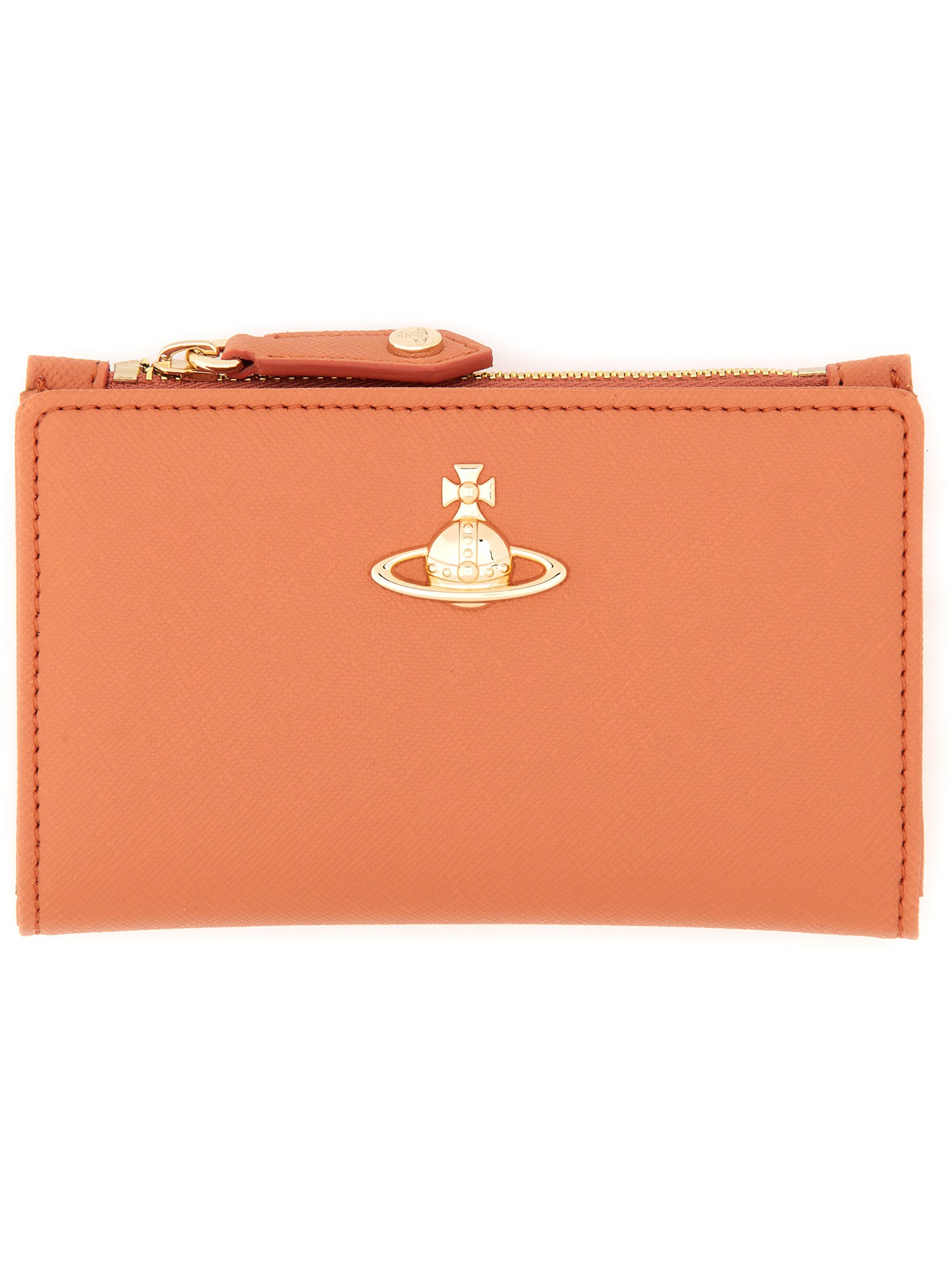 Shop Vivienne Westwood Orb Card Holder In Orange