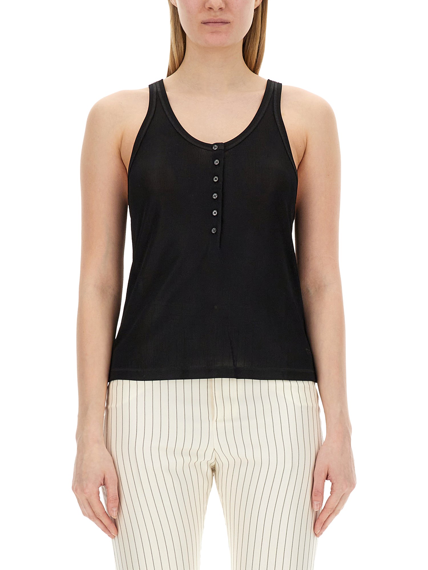 Shop Tom Ford Jersey Tank Top In Black