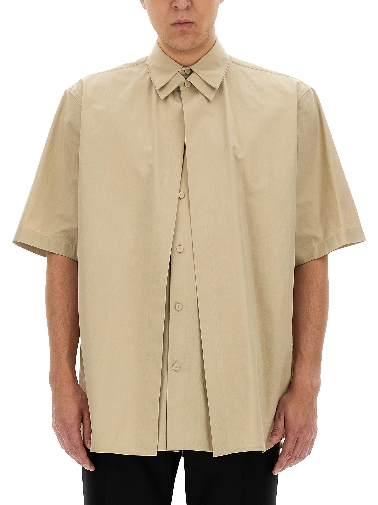 jil sander shirt with double layer design