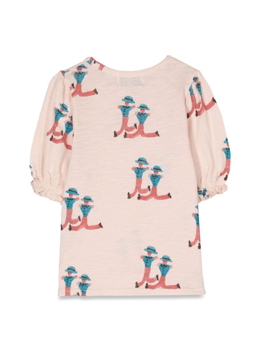 dancing giants all over puffed sleeves t-shirt