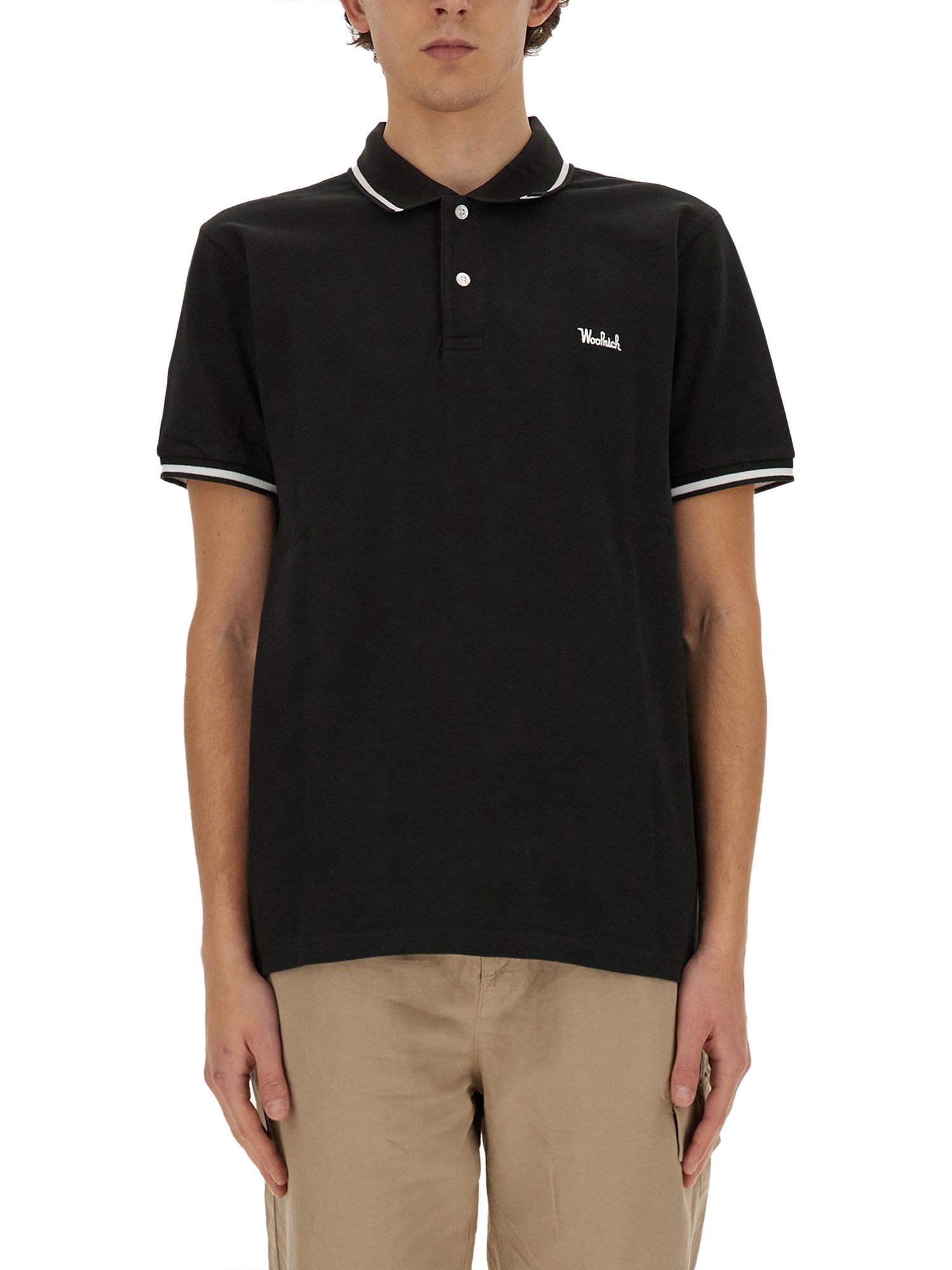 woolrich polo with logo