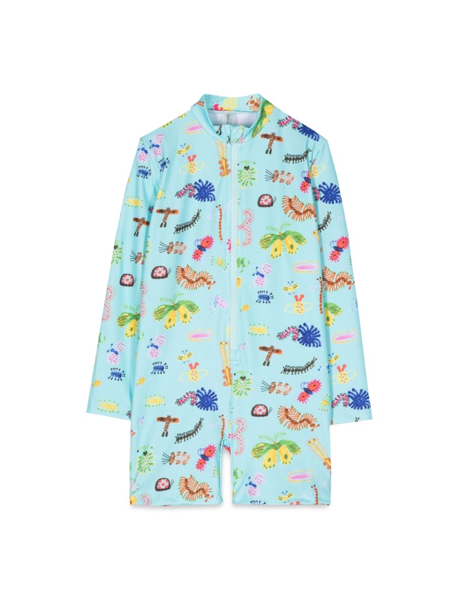 funny insects all over swim overall