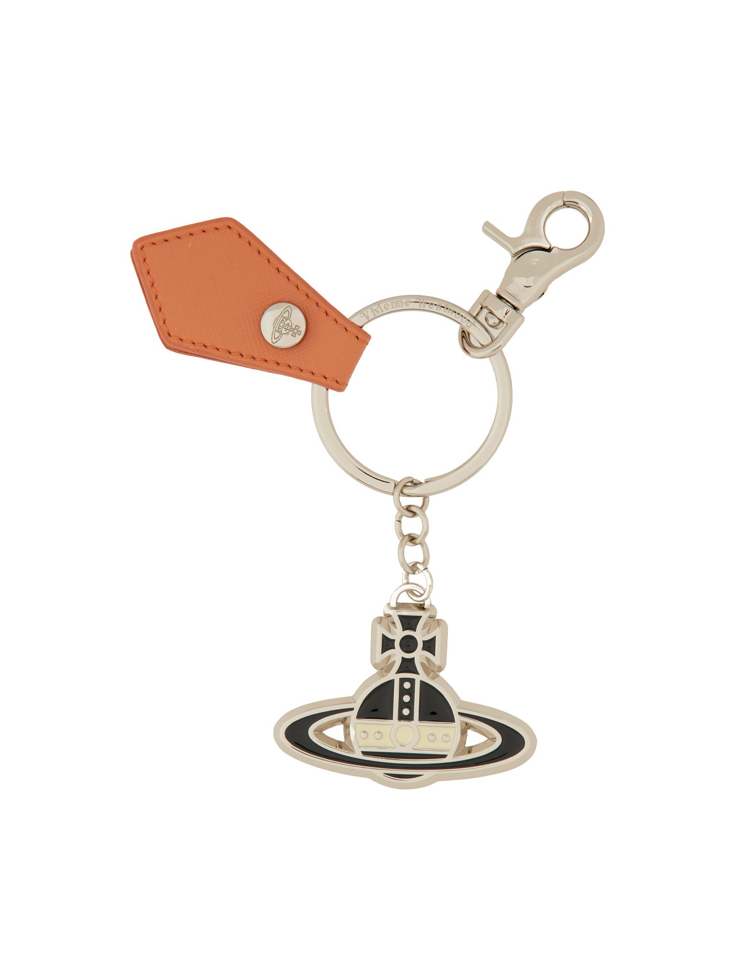 Vivienne Westwood Keychain With Orb Logo In Buff