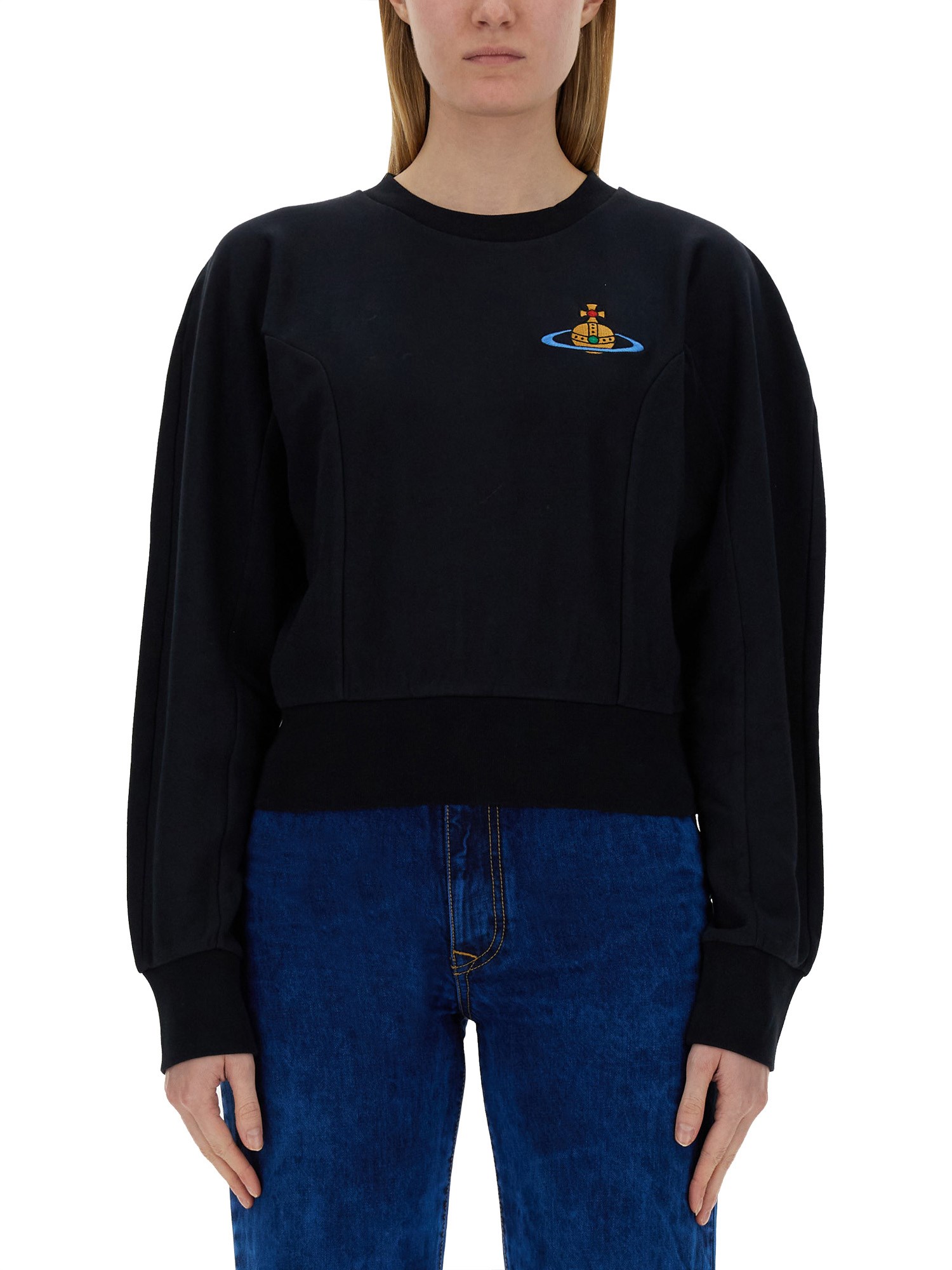Shop Vivienne Westwood Sweatshirt "cynthia" In Blue