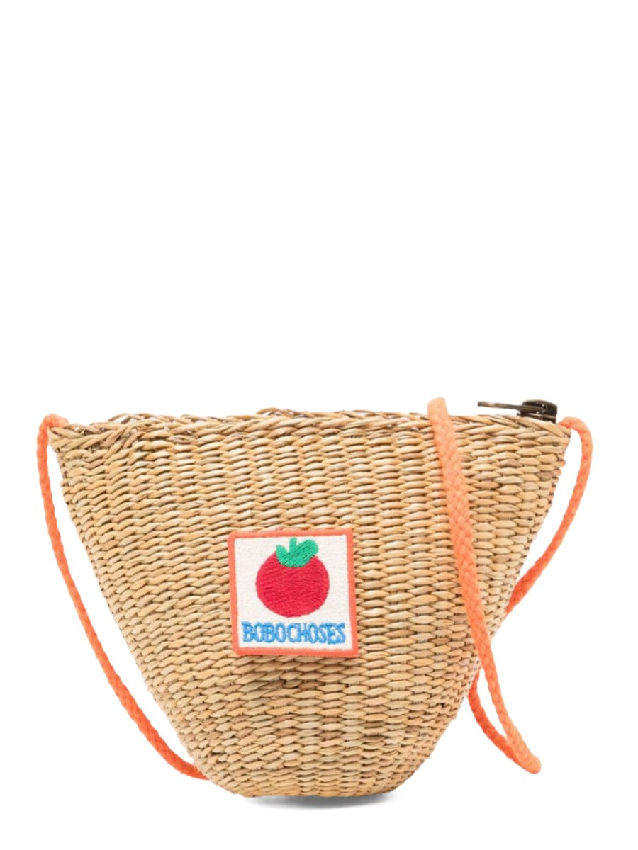 bc tomato patch raffia hand bag