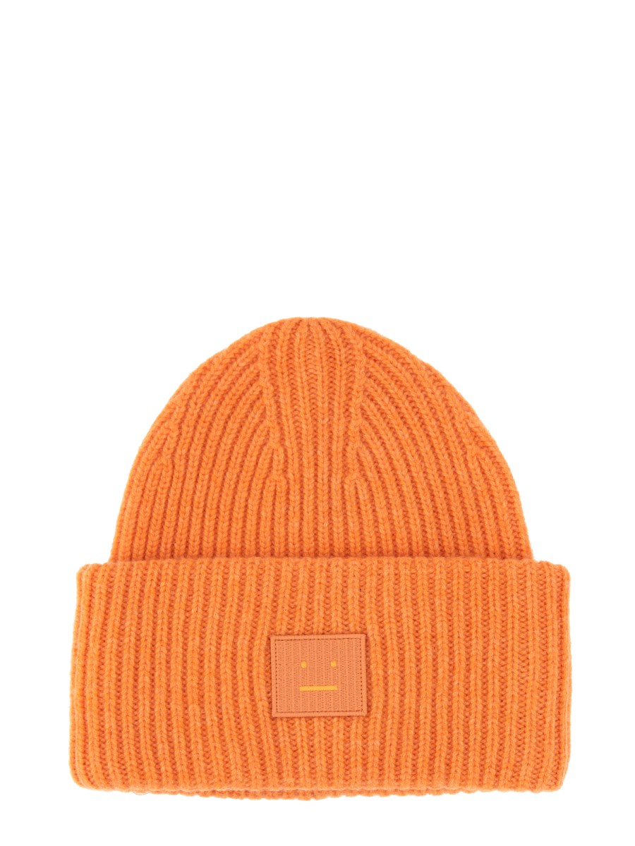 ACNE STUDIOS CAPPELLO BEANIE CHUNKY CON PATCH BIG FACE