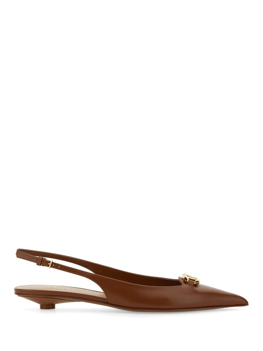 VALENTINO GARAVANI BALLERINA SLINGBACK VLOGO THE BOLD EDITION IN PELLE