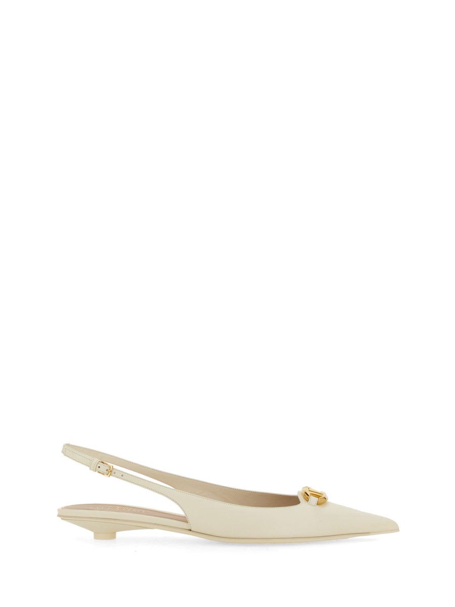 VALENTINO GARAVANI BALLERINA SLINGBACK VLOGO THE BOLD EDITION IN PELLE