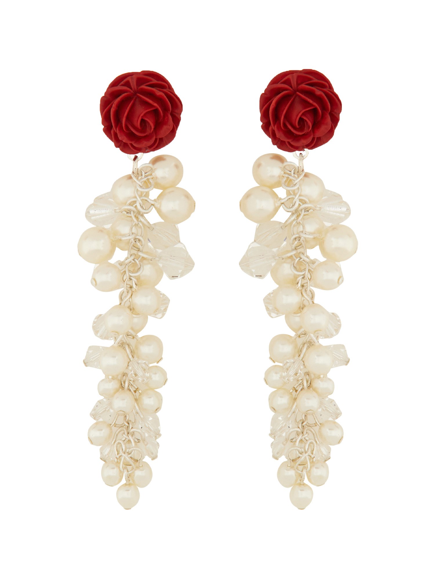 Shop Magda Butrym "rosedrop" Dangle Earrings In Red