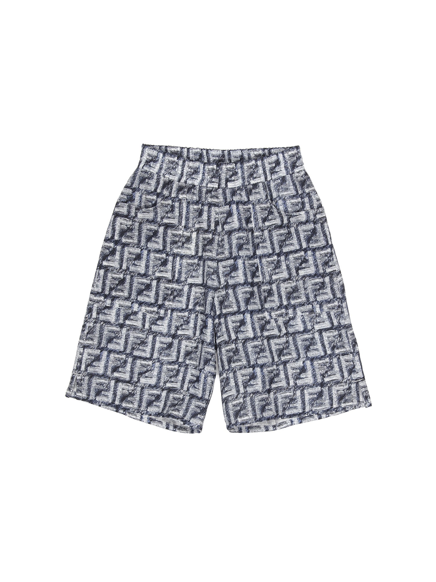 fendi fringed print bermuda shorts