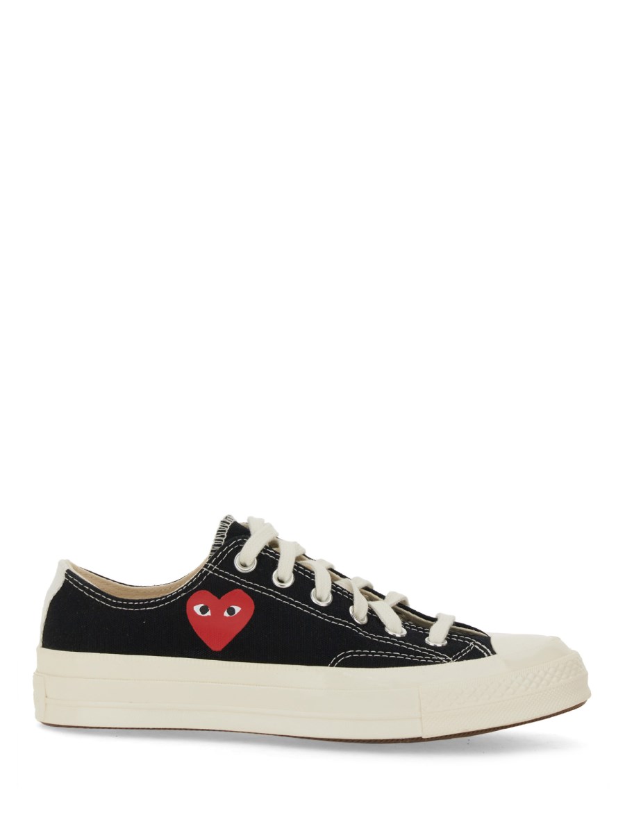 COMME DES GARCONS PLAY CONVERSE LOW CHUCK 70 CANVAS SNEAKER WITH HEART PRINT Eleonora Bonucci