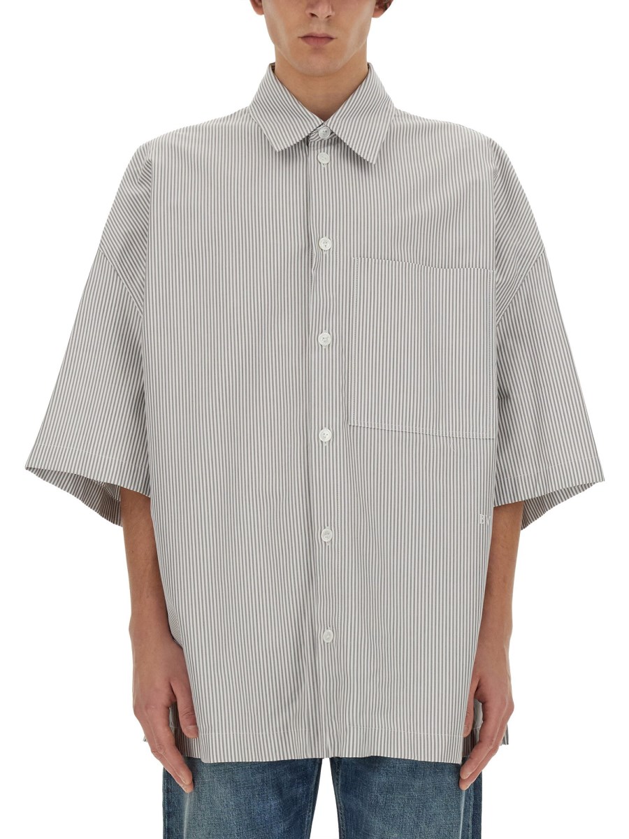 OVERSHIRT A RIGHE CON RICAMO BV