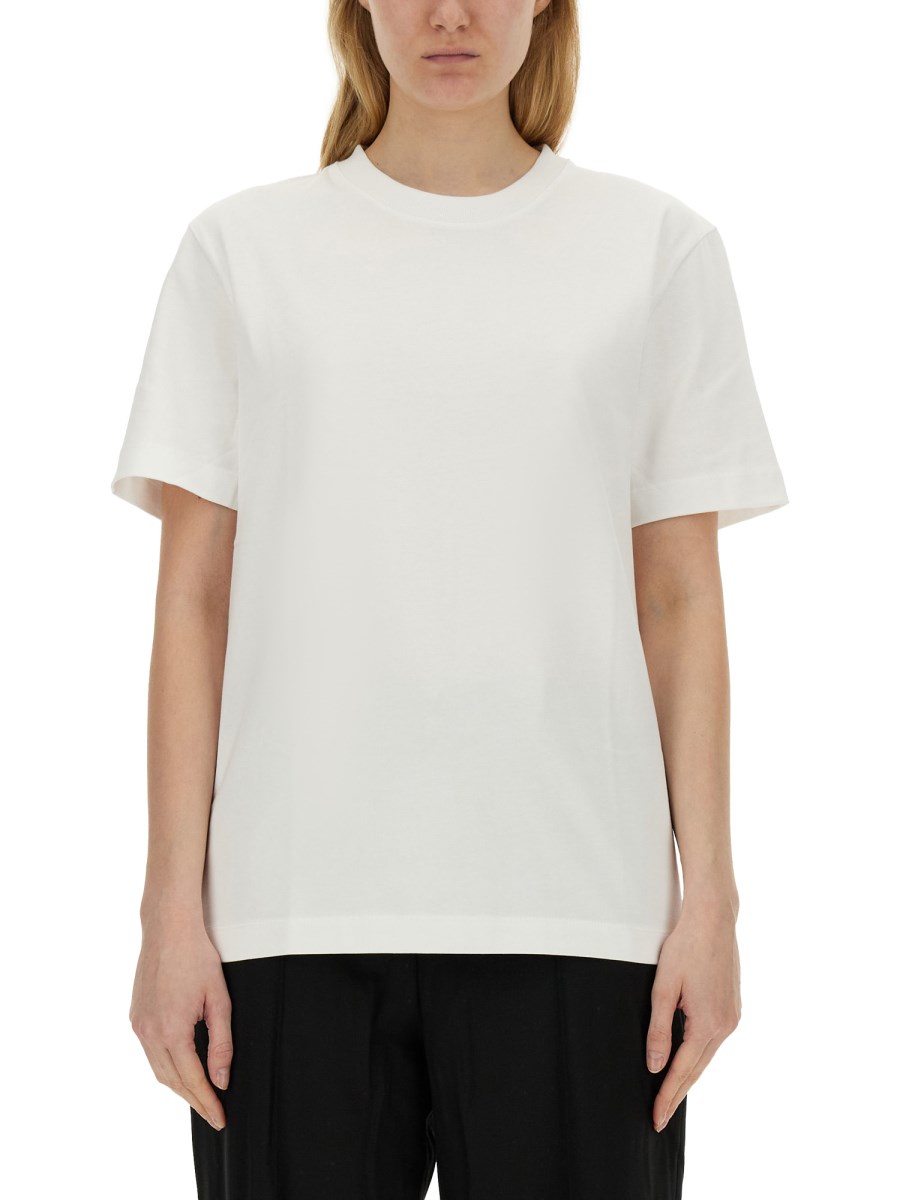 HELMUT LANG T-SHIRT IN JERSEY DI COTONE CON STAMPA LOGO