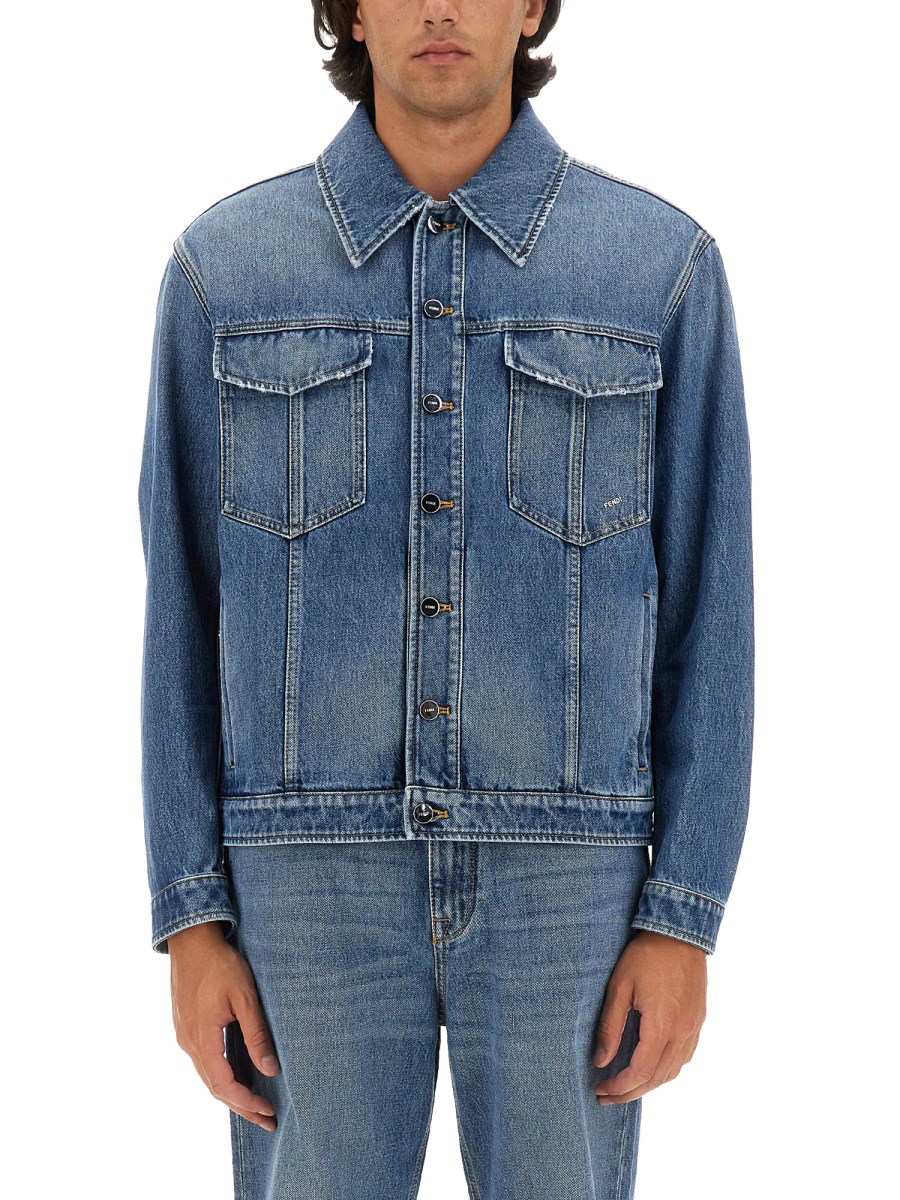 FENDI GIACCA IN DENIM DI COTONE