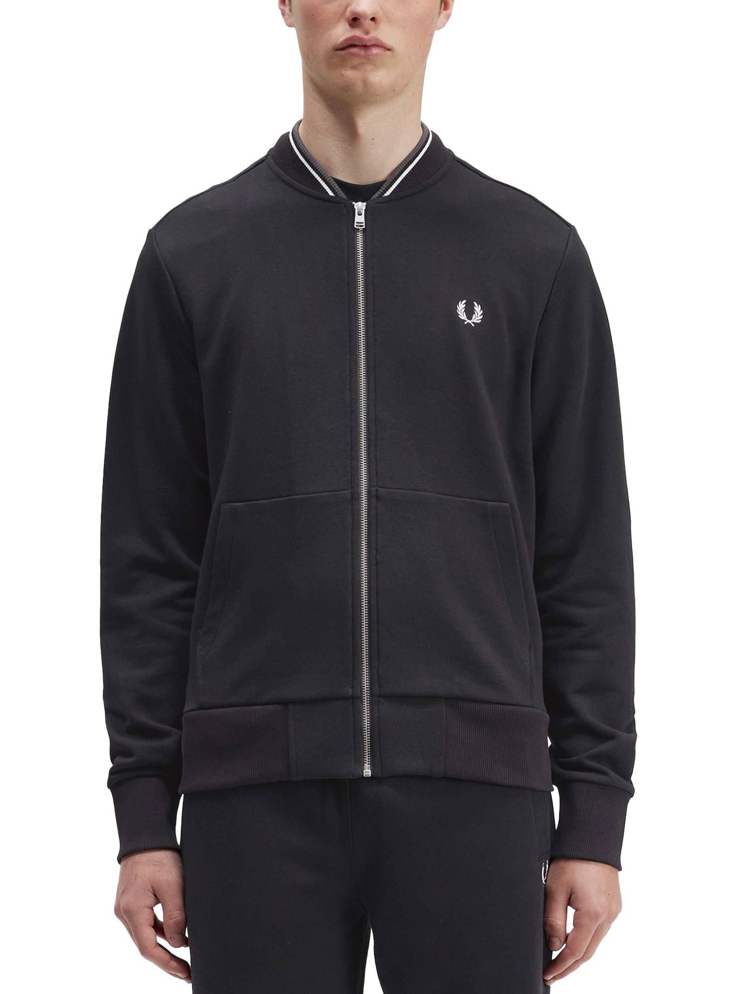 Shop Fred Perry Sweatshirt With Logo In Black