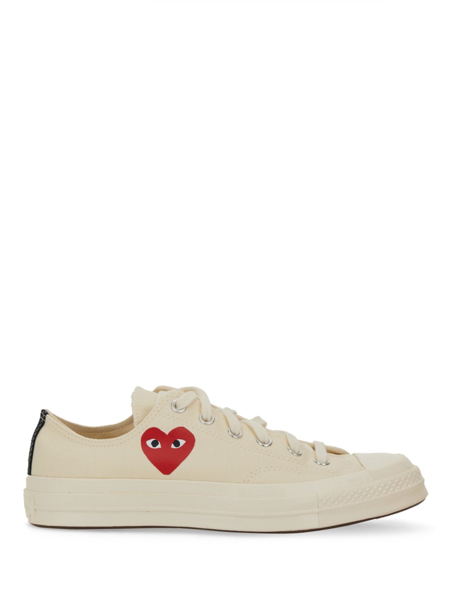 COMME DES GARCONS PLAY CONVERSE SNEAKER IN TELA DI COTONE CON LOGO