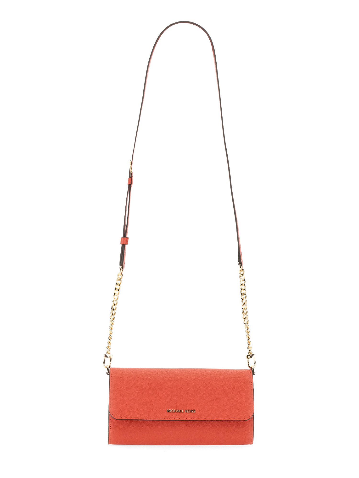 Shop Michael Michael Kors Wallet With Shoulder Strap In Red