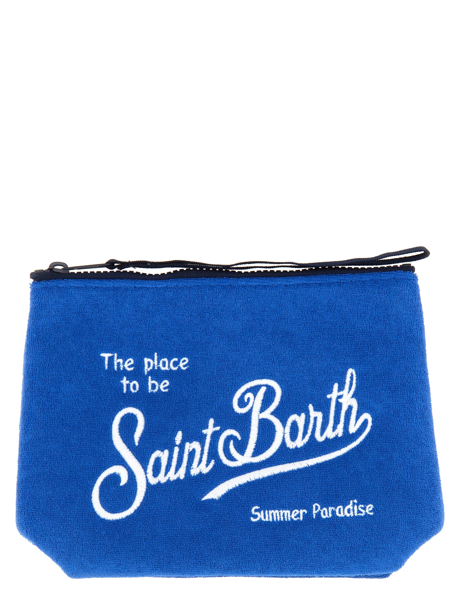 Shop Mc2 Saint Barth Clutch Bag "aline" In Blue