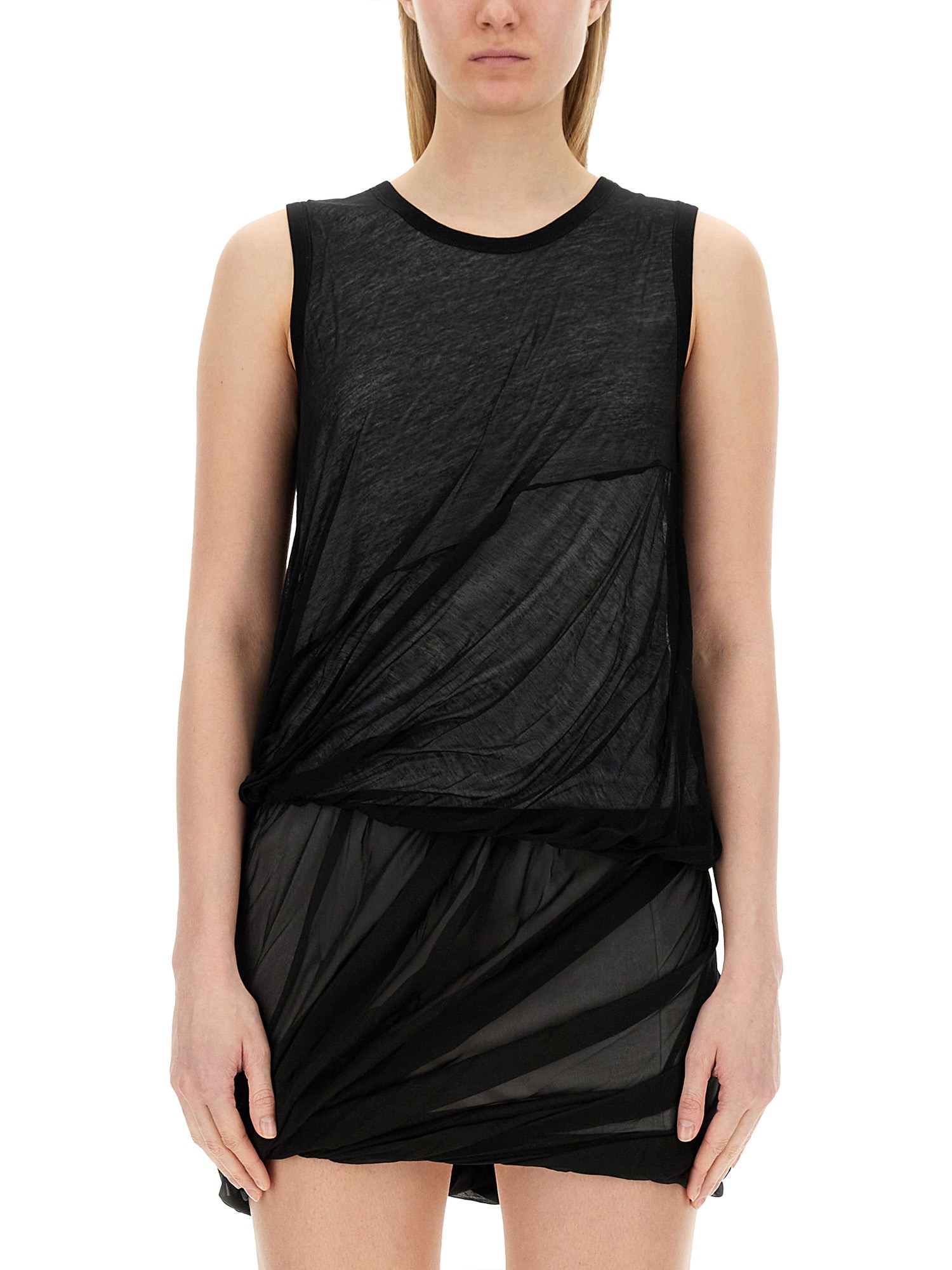 Shop Helmut Lang Jersey Tank Top In Black