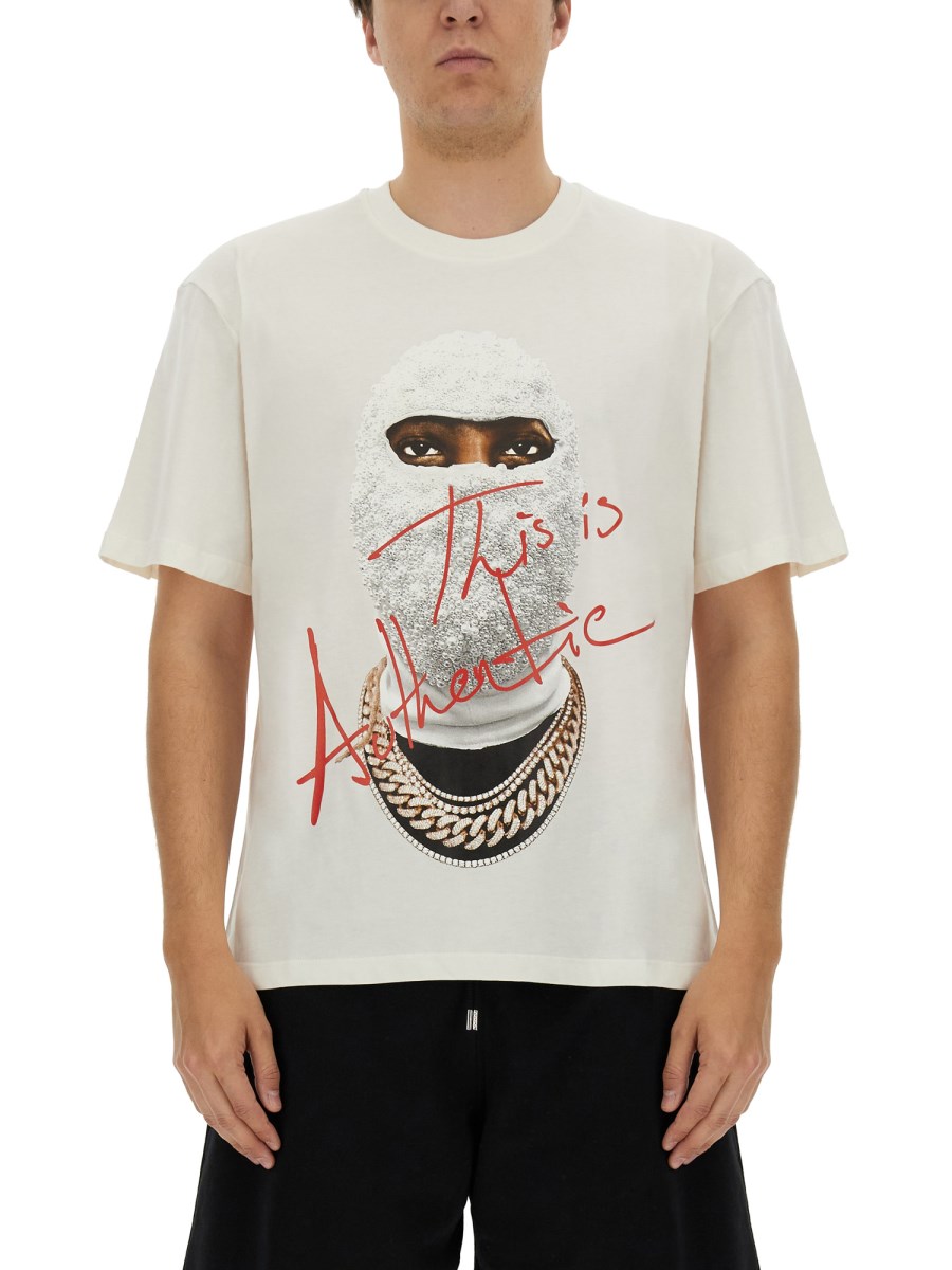 IH NOM UH NIT T SHIRT WITH MASK AUTHENTIC WITH PRINT Eleonora Bonucci