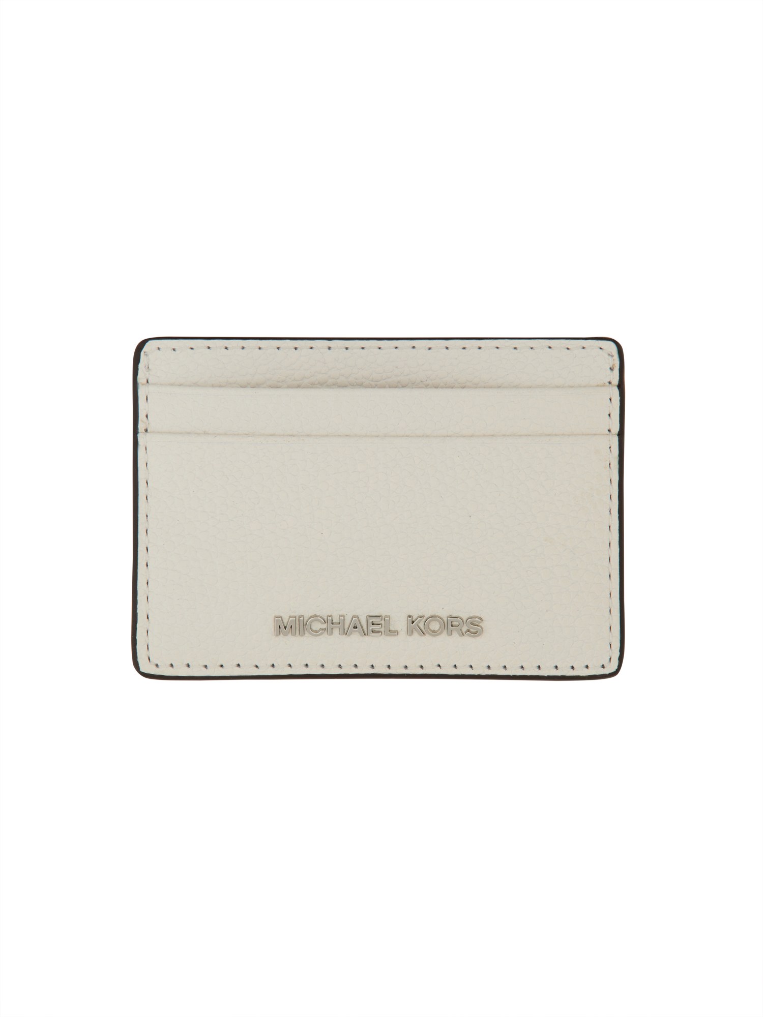 Shop Michael Michael Kors Card Holder With Logo In White