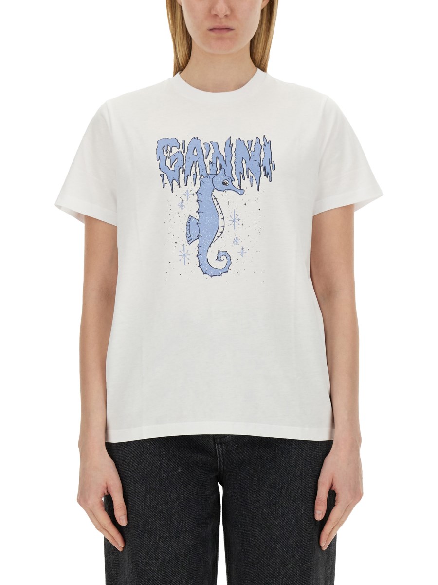 T-SHIRT CON STAMPA SEAHORSE 