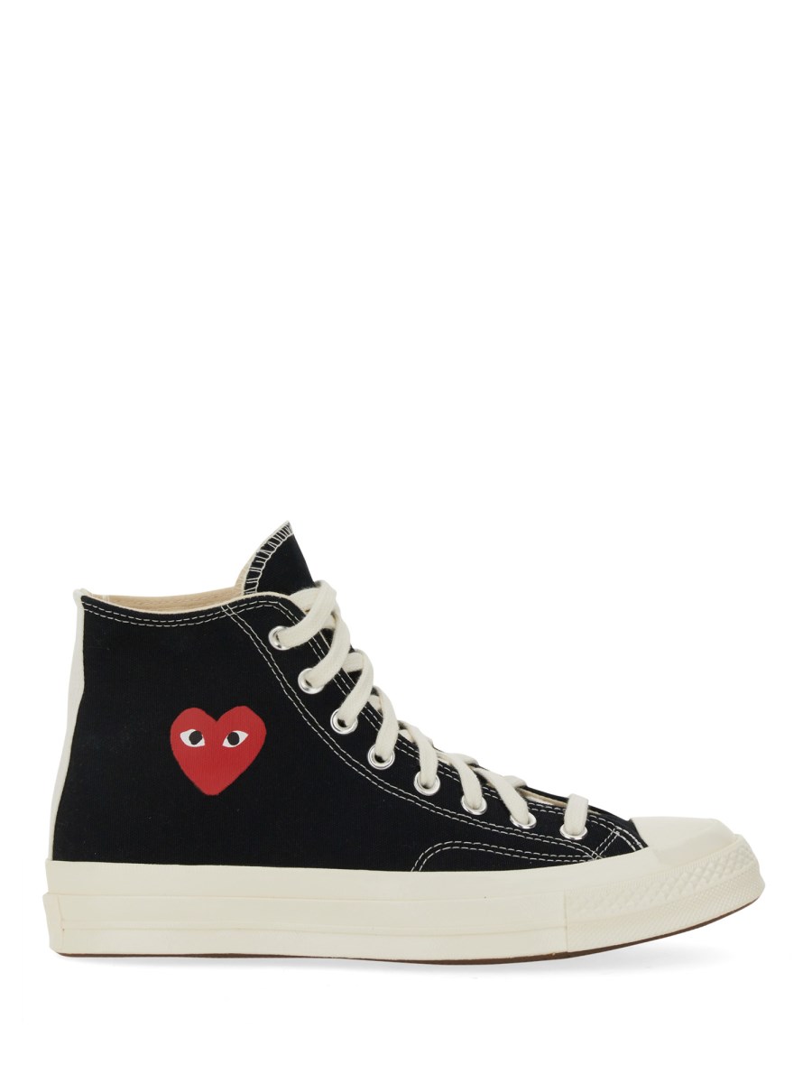 COMME DES GARCONS PLAY CONVERSE SNEAKER IN TELA DI COTONE CON LOGO