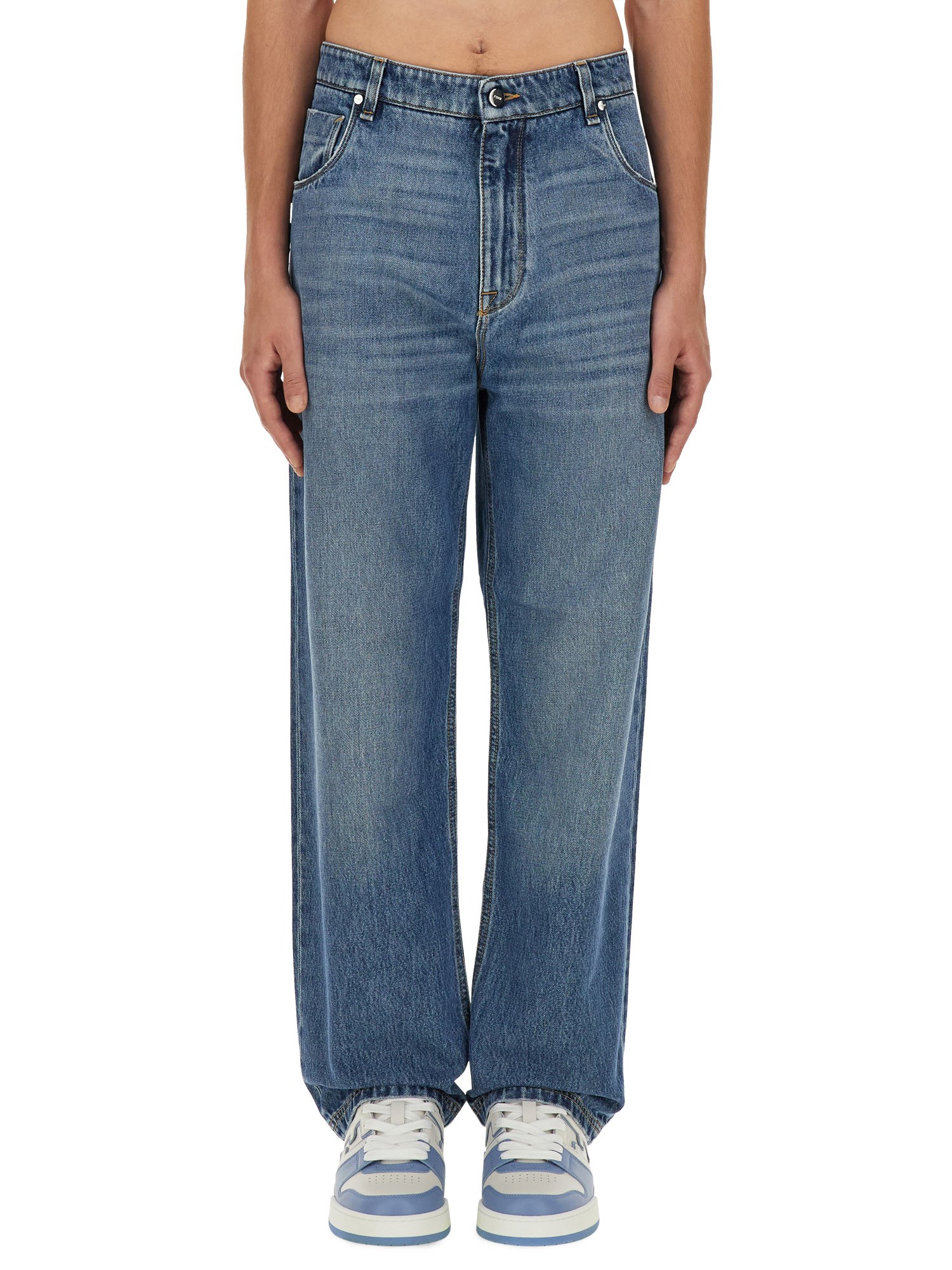 Fendi Long Jeans In Blue