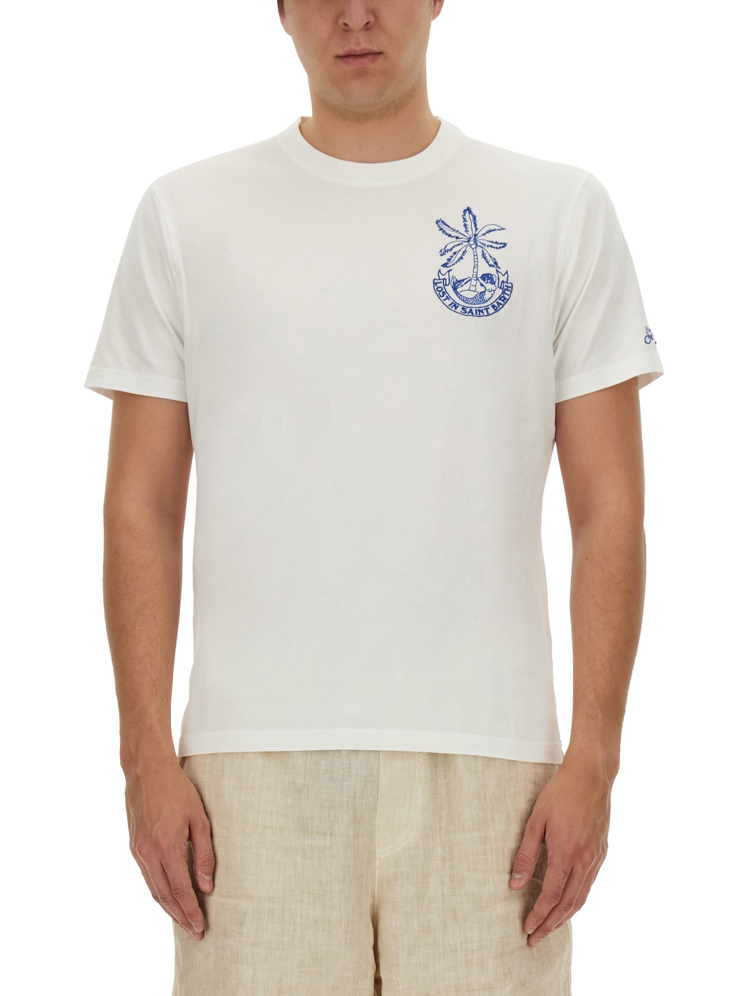Mc2 Saint Barth Jersey T-shirt In White
