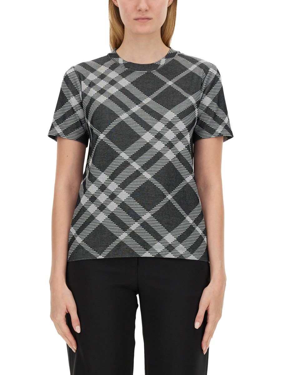 BURBERRY T-SHIRT STRETCH CHECK