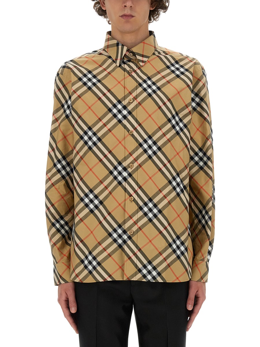 BURBERRY CAMICIA IN COTONE CHECK