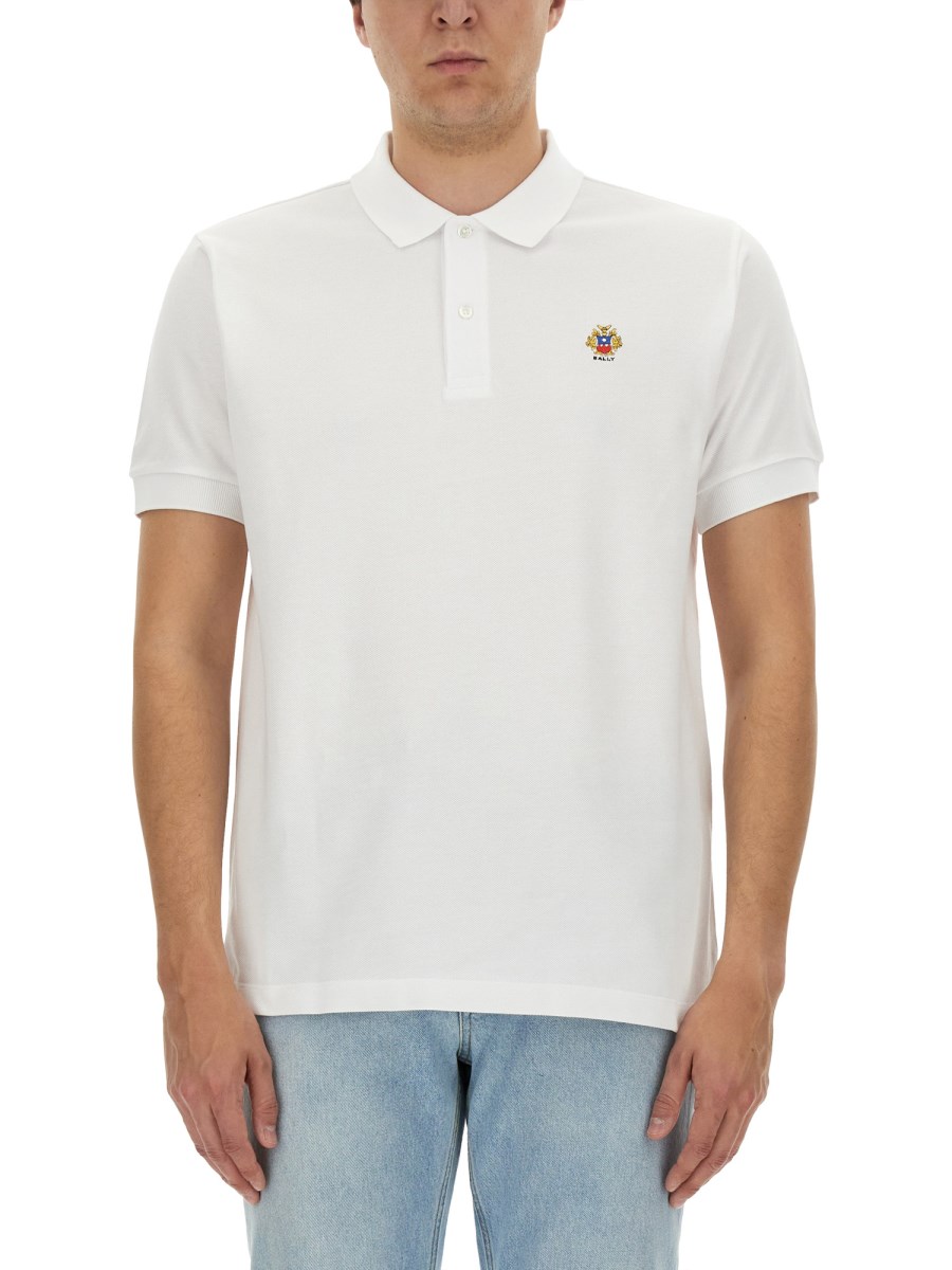 BALLY POLO IN PIQUÉ DI COTONE CON PATCH LOGO