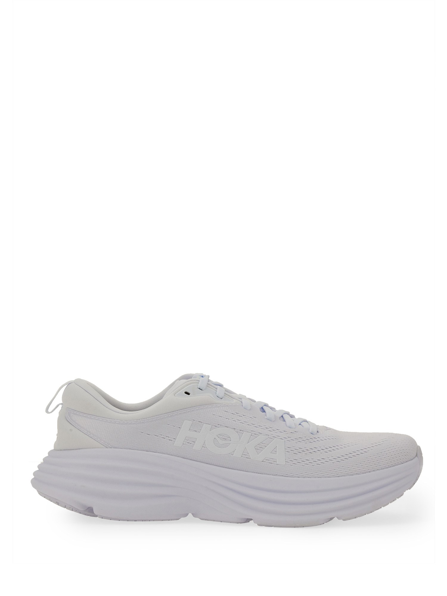 Hoka Mens Clifton 9 Low-top Woven Trainers Starlight Glow In White