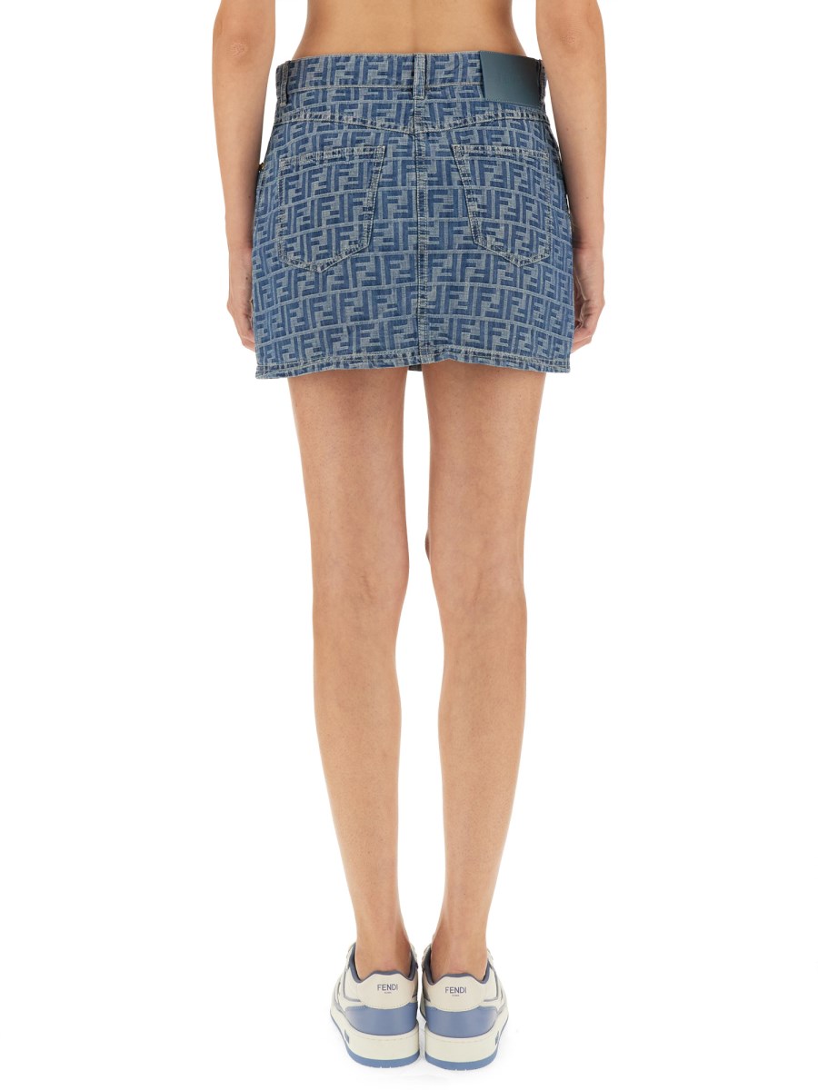 FENDI - FF JEANS SKIRT - Eleonora Bonucci