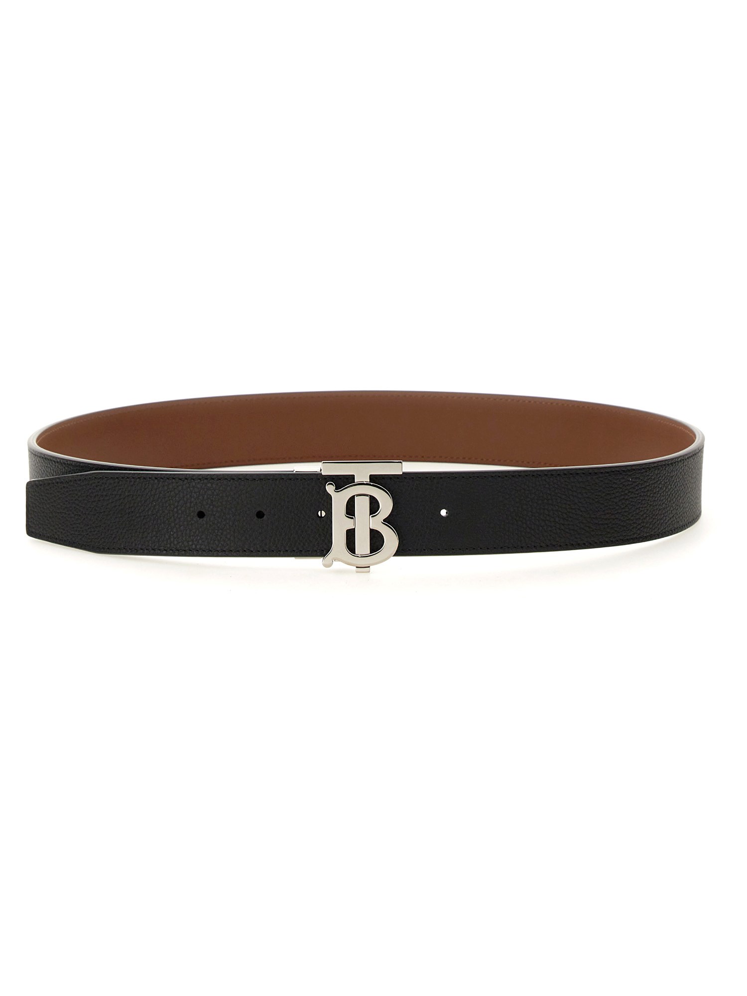 Burberry Leather Belt In Black