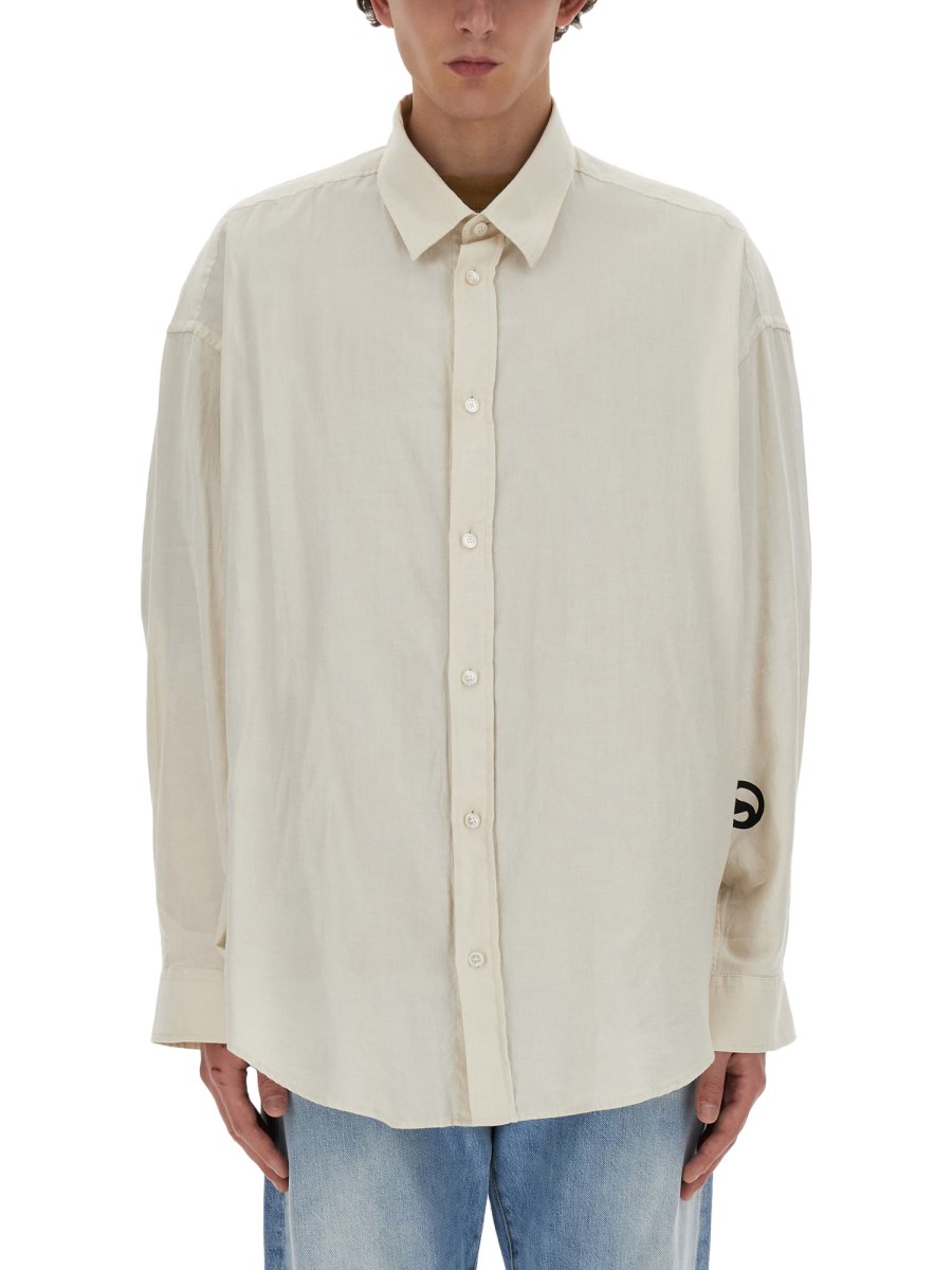 ACNE STUDIOS CAMICIA CON BOTTONI IN POPELINE DI COTONE