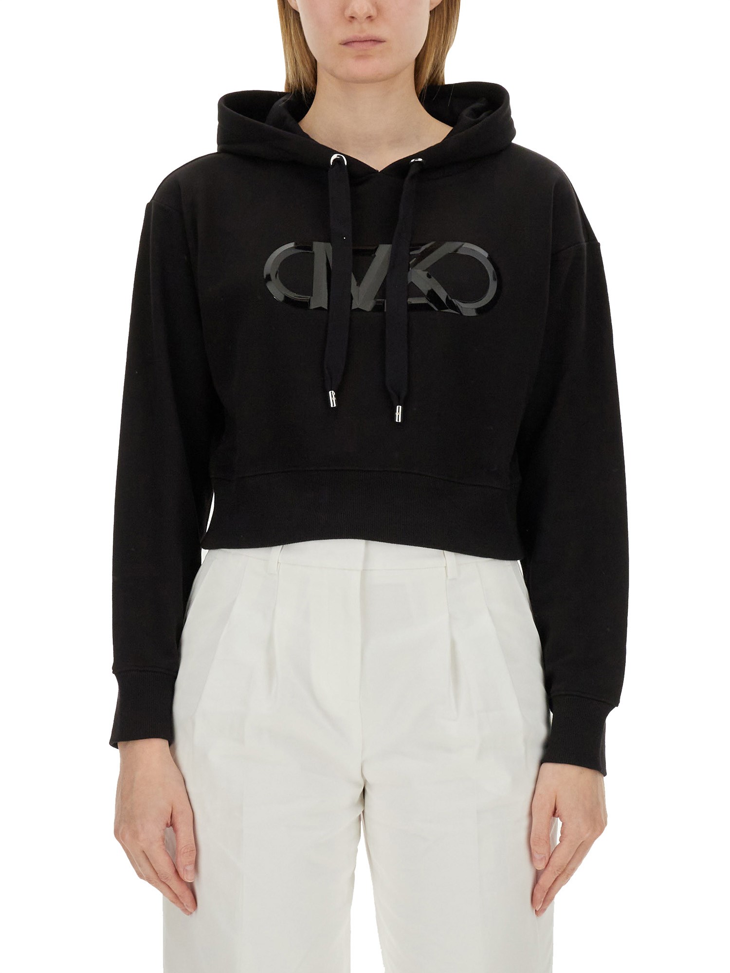 Shop Michael Michael Kors Sweatshirt With Logo In Black