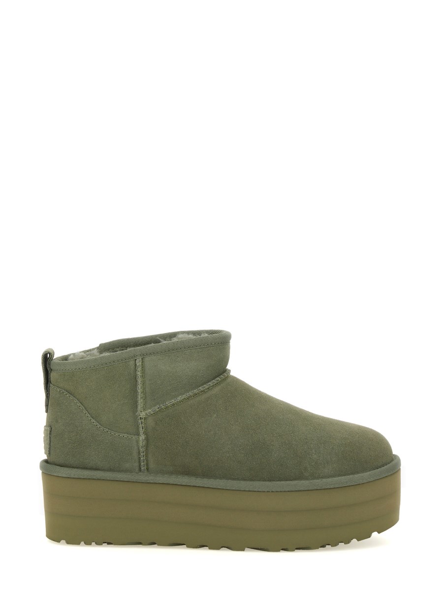 UGG STIVALE CLASSIC ULTRA MINI CON PLATEAU IN PELLE