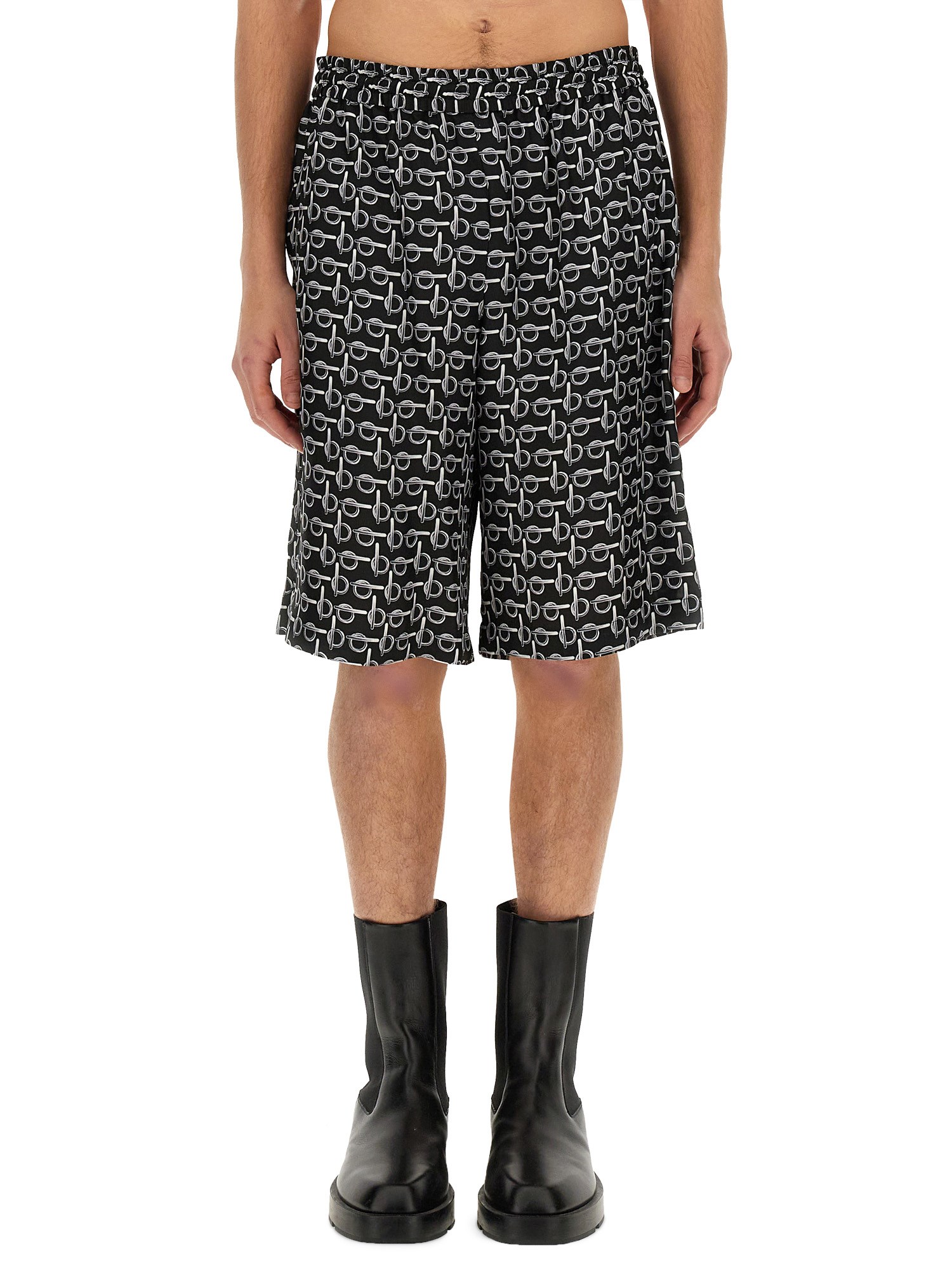 BURBERRY ALL OVER PRINT BERMUDA SHORTS 