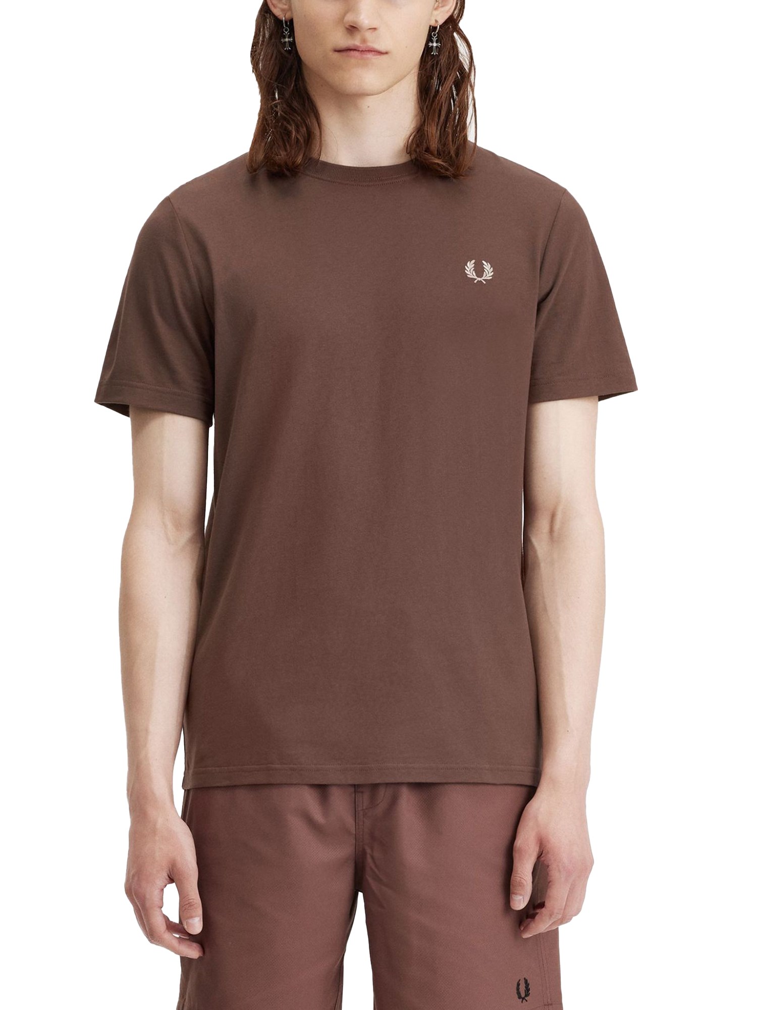 Shop Fred Perry T-shirt With Logo In Brown